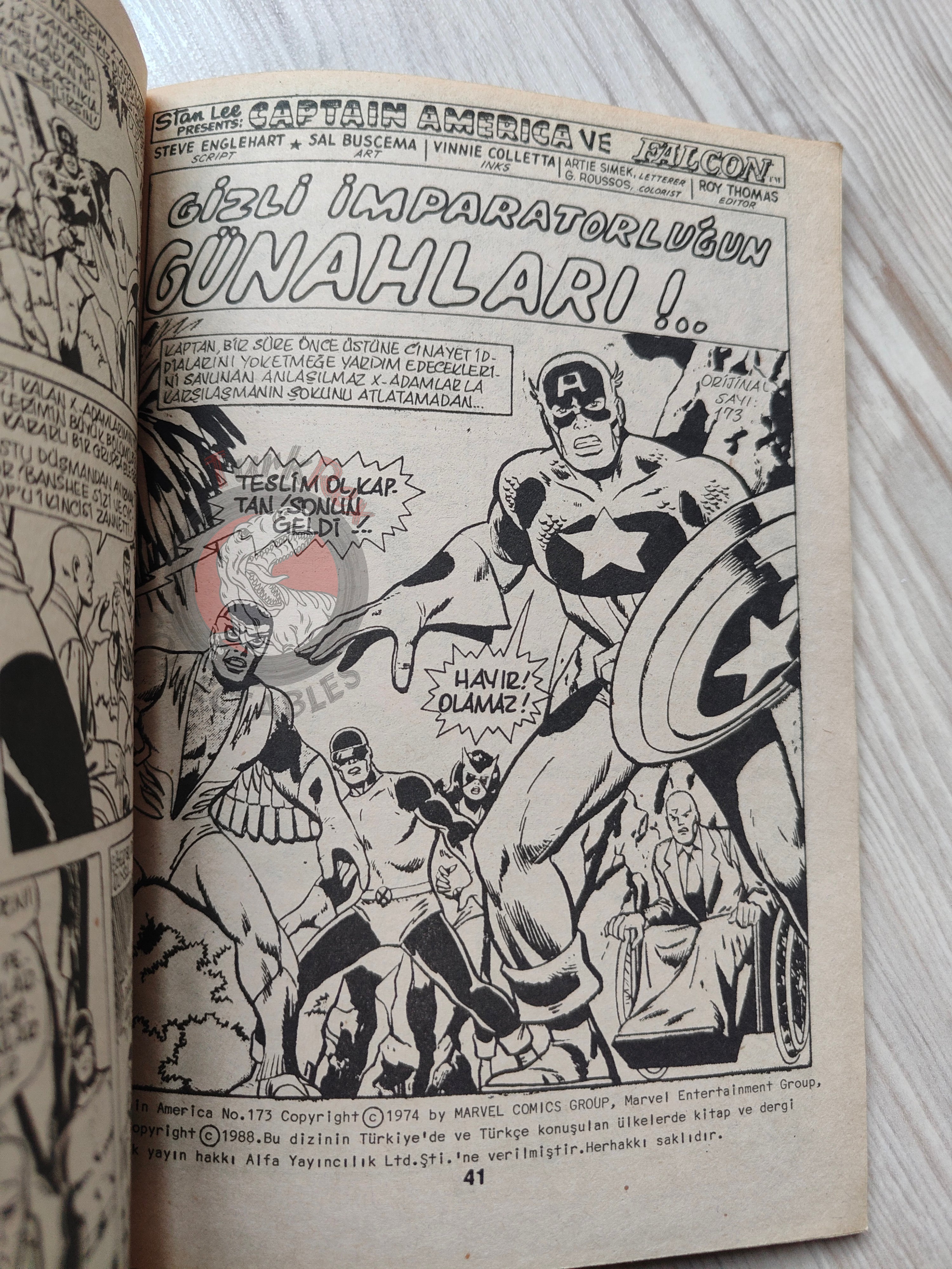 Captain America – Issue #5 1988 Turkish Comic Turkey #171 #172 #173 #174