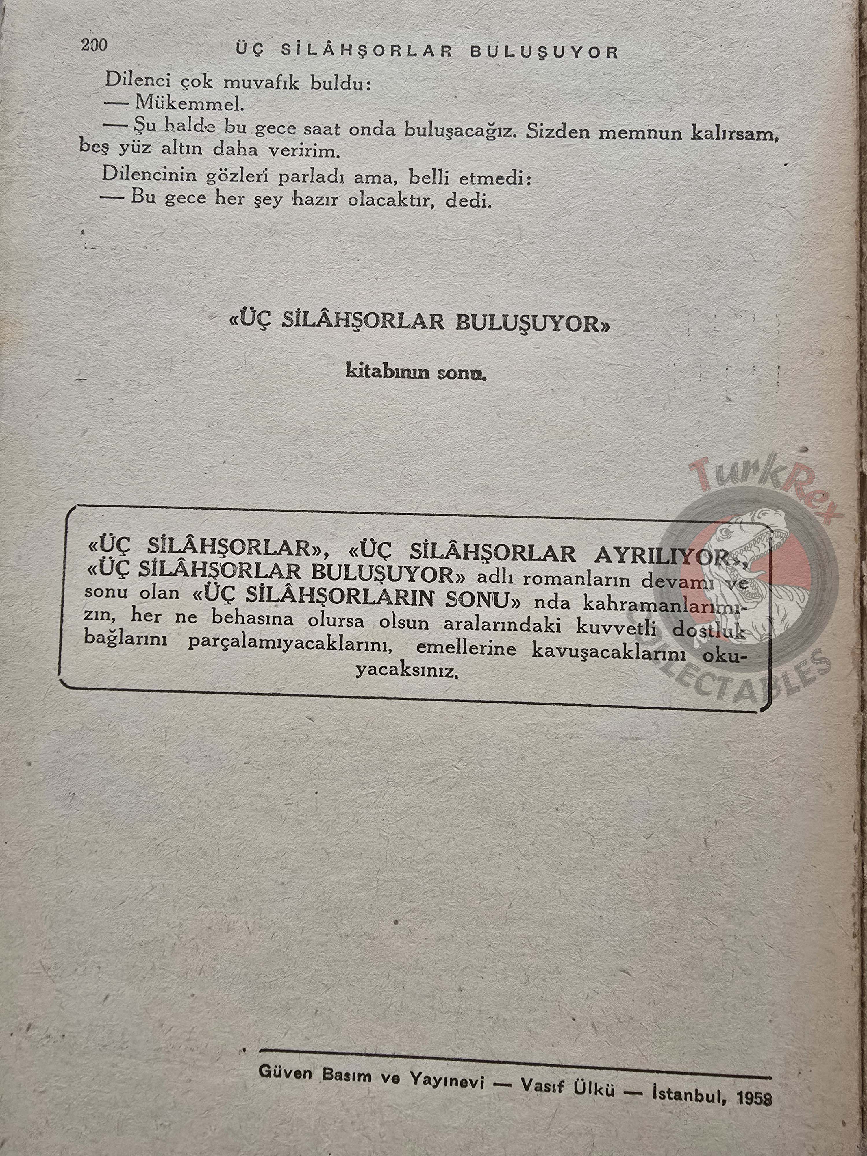 Alexandre Dumas – The Three Musketeers: Twenty Years After 1957 Turkish Book Turkey