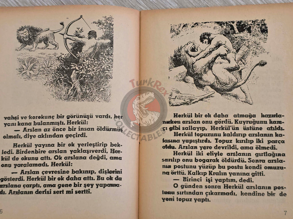 Hercules – Greek Tales 1977 Turkish Book Turkey Illustrated