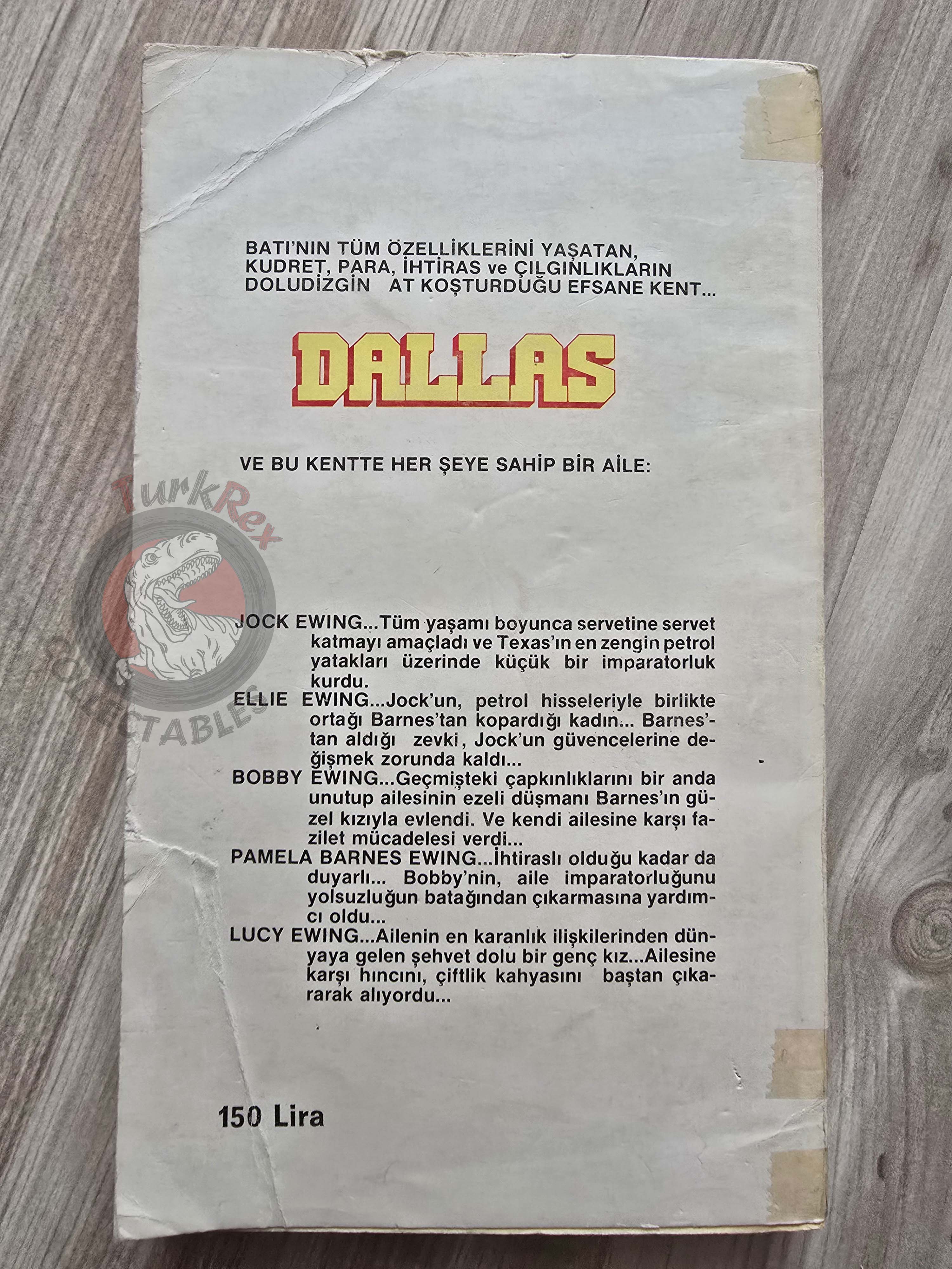 Lee Raintree – Dallas 1 1980 Turkish Book Turkey Tv Series