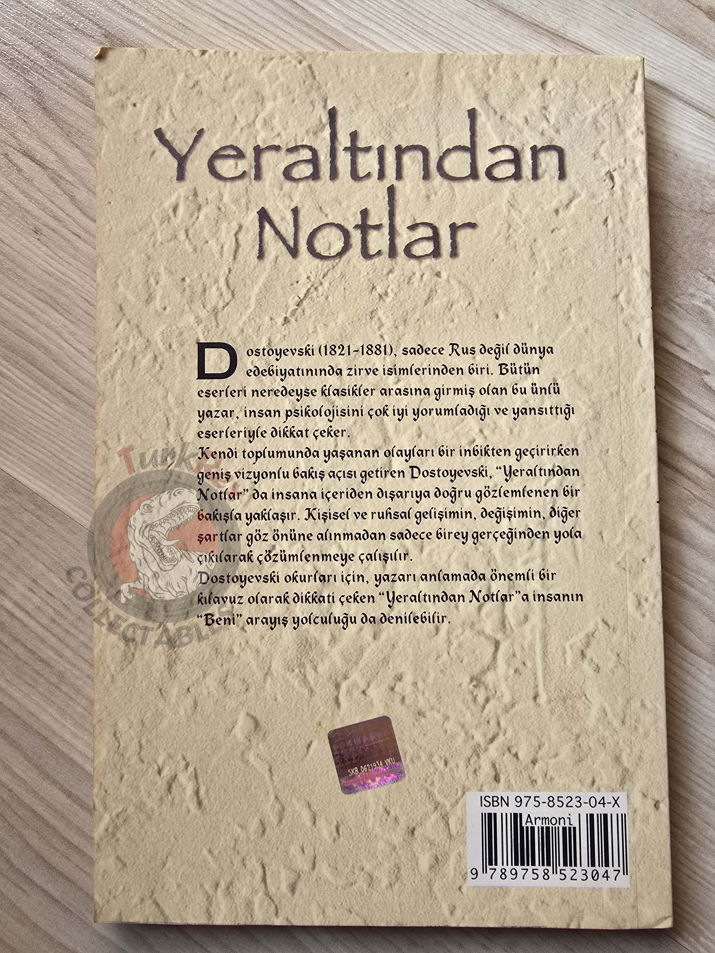 Fyodor Dostoyevsky – Notes from Underground 2003 Turkish Book Turkey