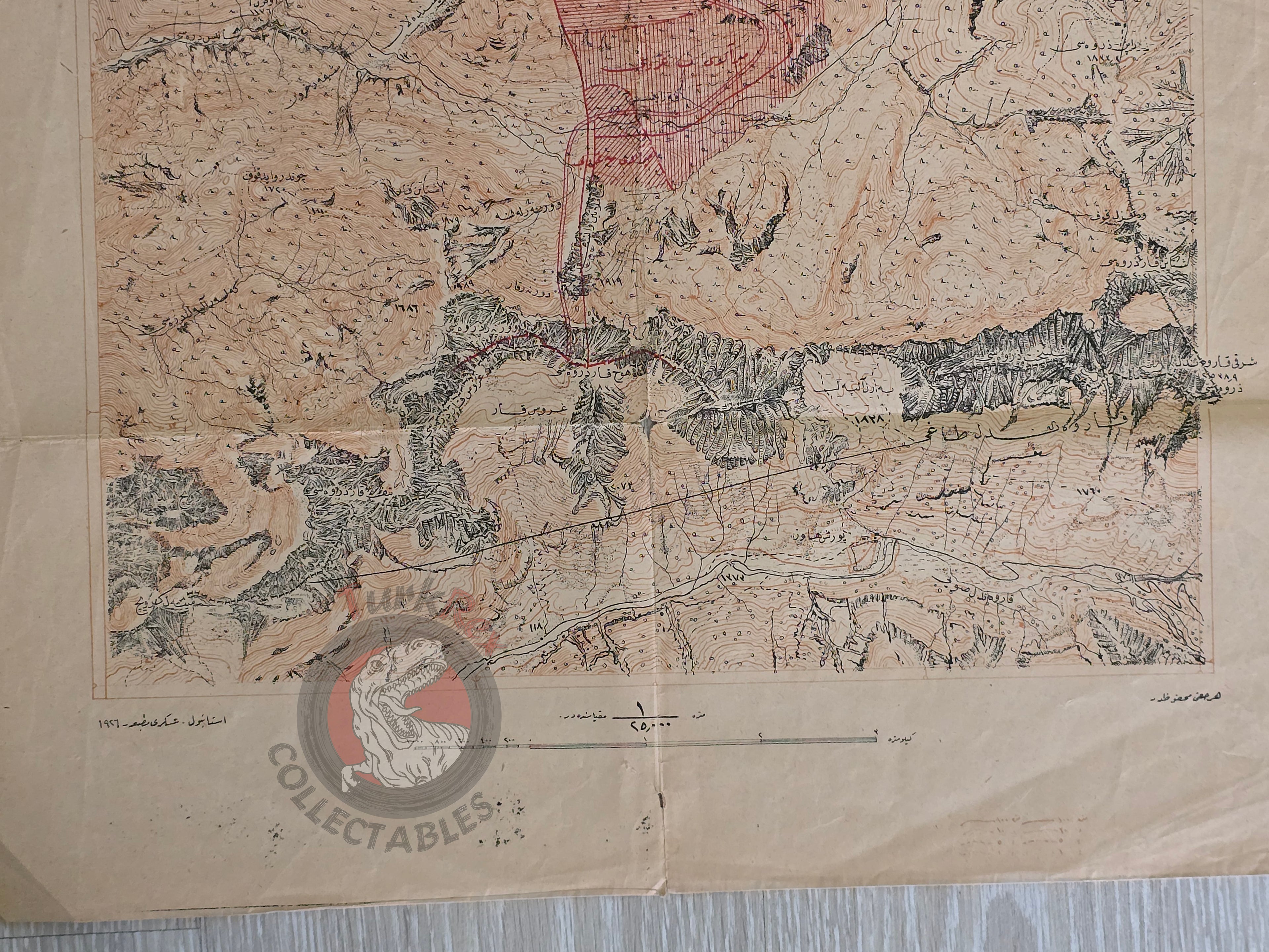 Karwendel Summit Sheet Ottoman Script 1926 Military Map Austria Tactics Rudolf OberHauser