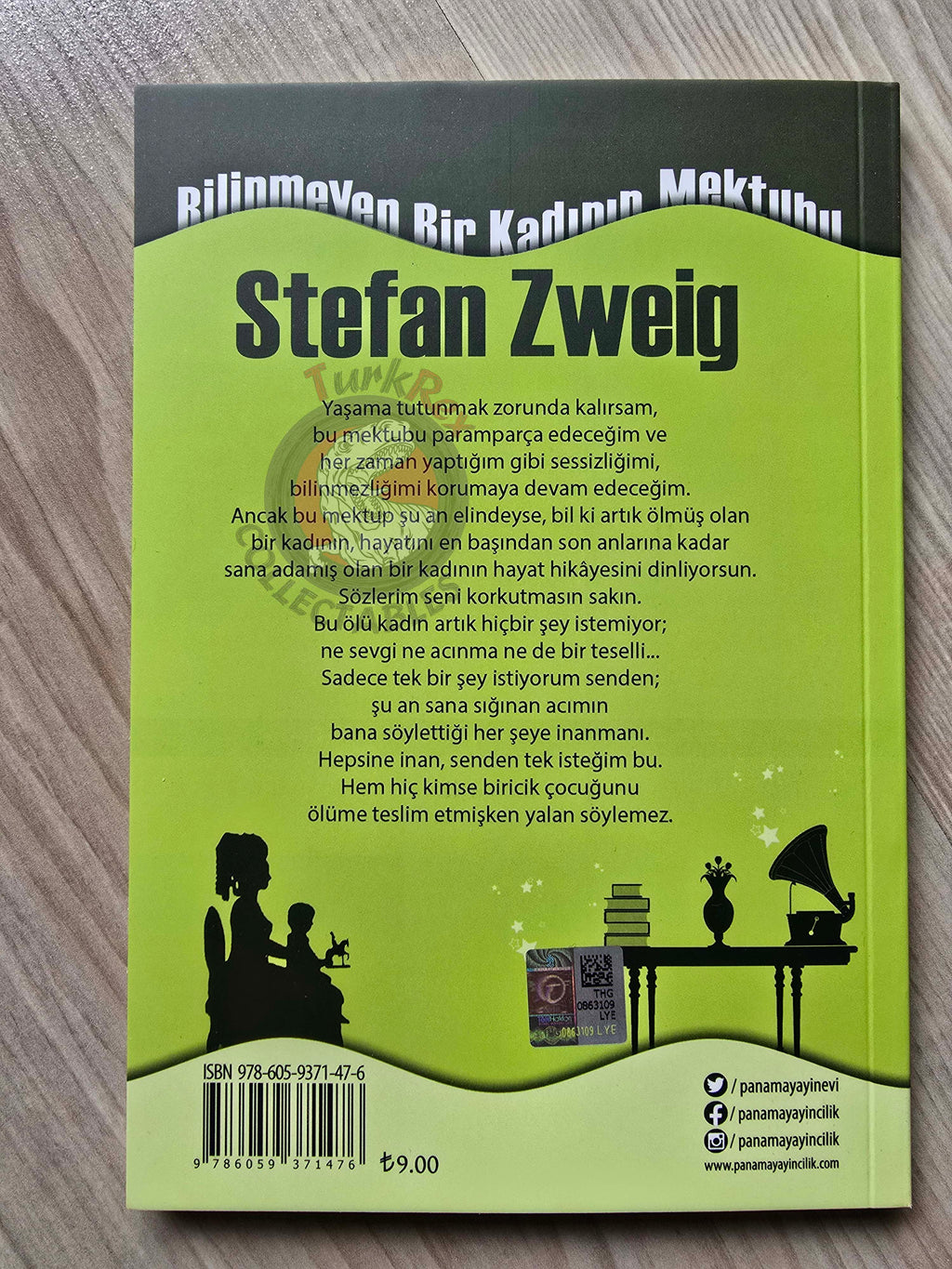 Stefan Zweig – Letter From An Unknown Woman Turkish Book Turkey