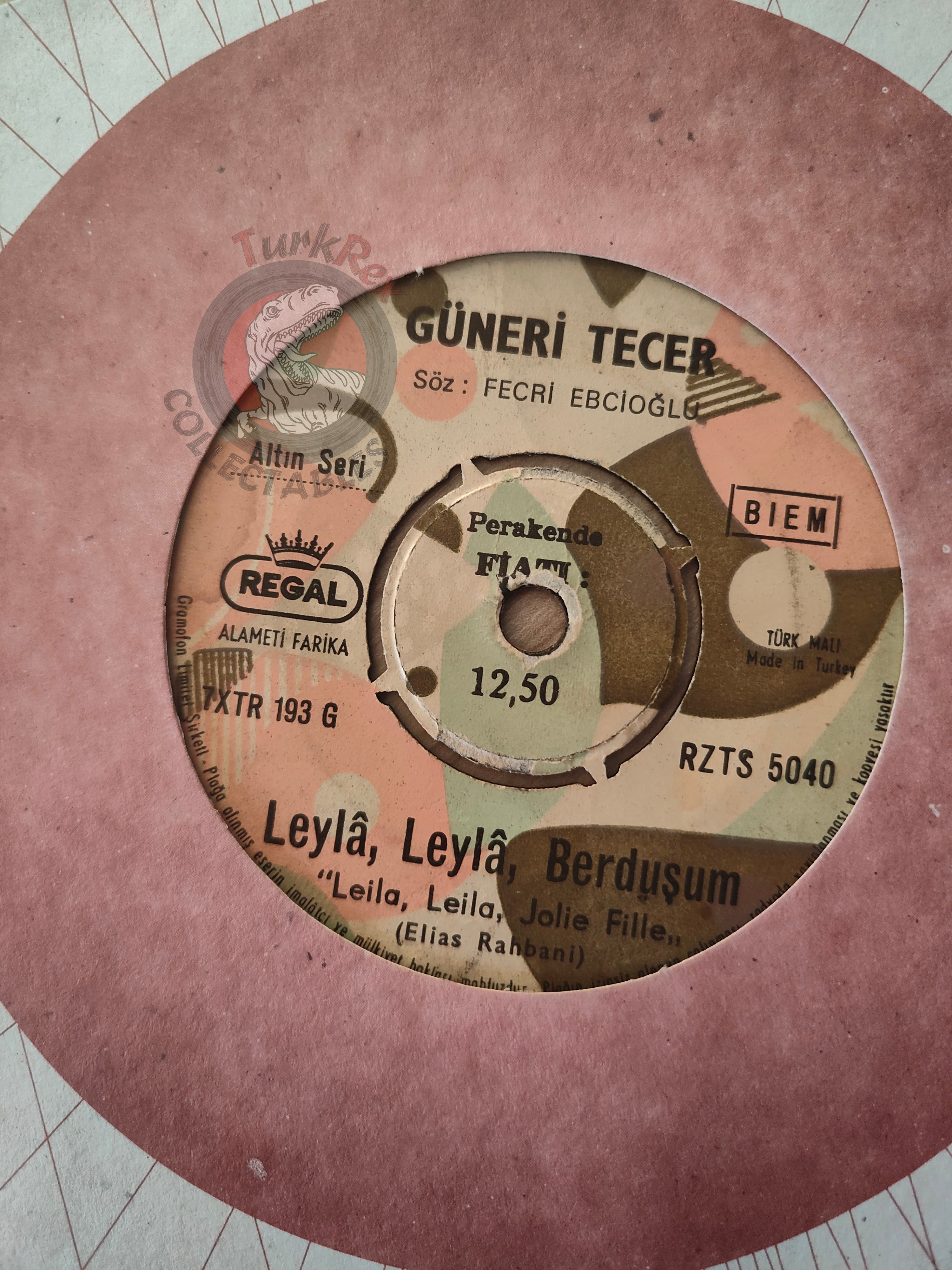 Güneri Tecer – Dünya Dönüyor 7" Turkish Pressing Vinyl Turkey Edition