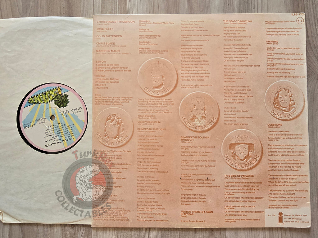 Manfred Mann's Earth Band – The Roaring Silence Turkish Pressing Vinyl Turkey Edition