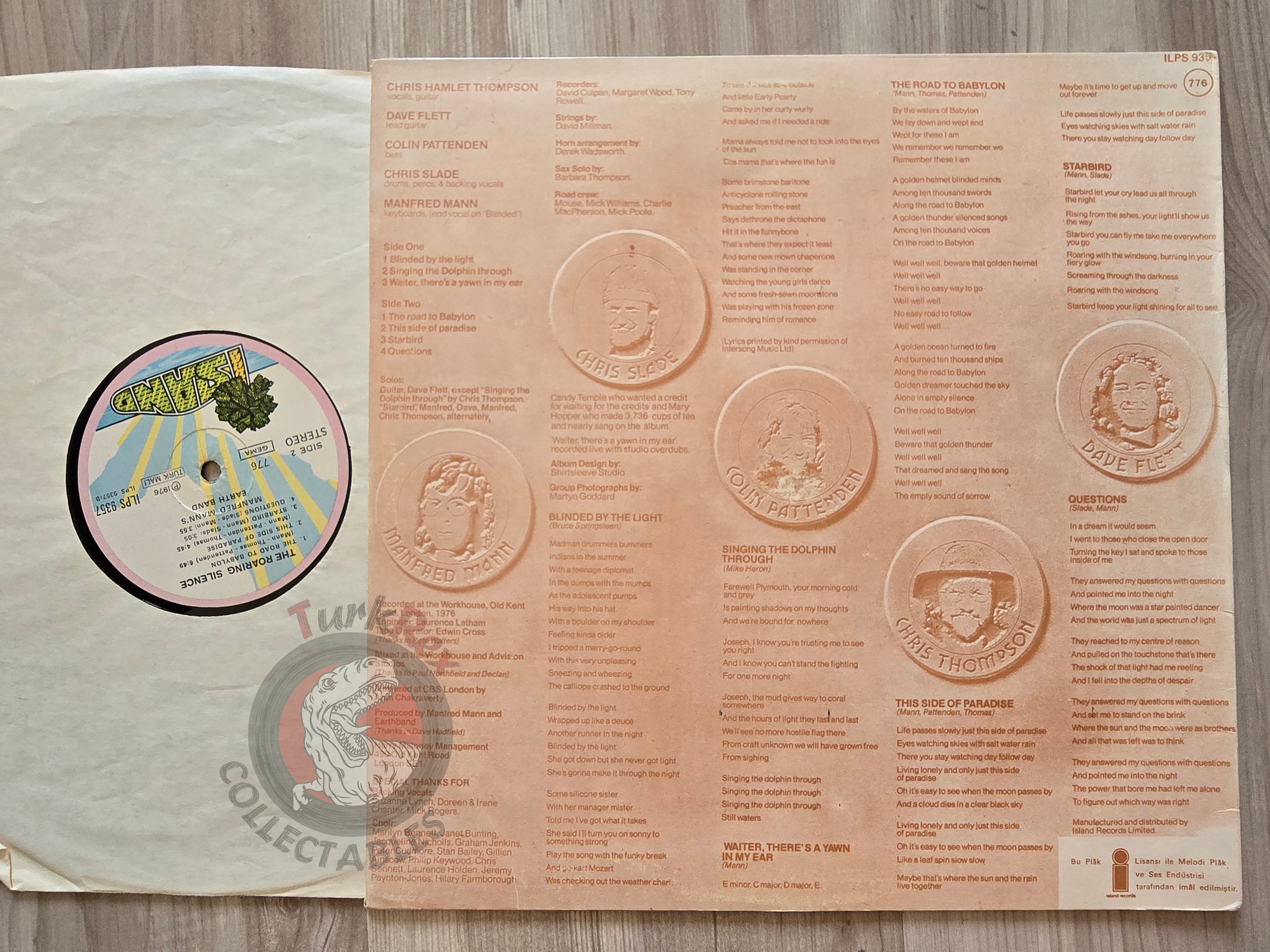 Manfred Mann's Earth Band – The Roaring Silence Turkish Pressing Vinyl Turkey Edition