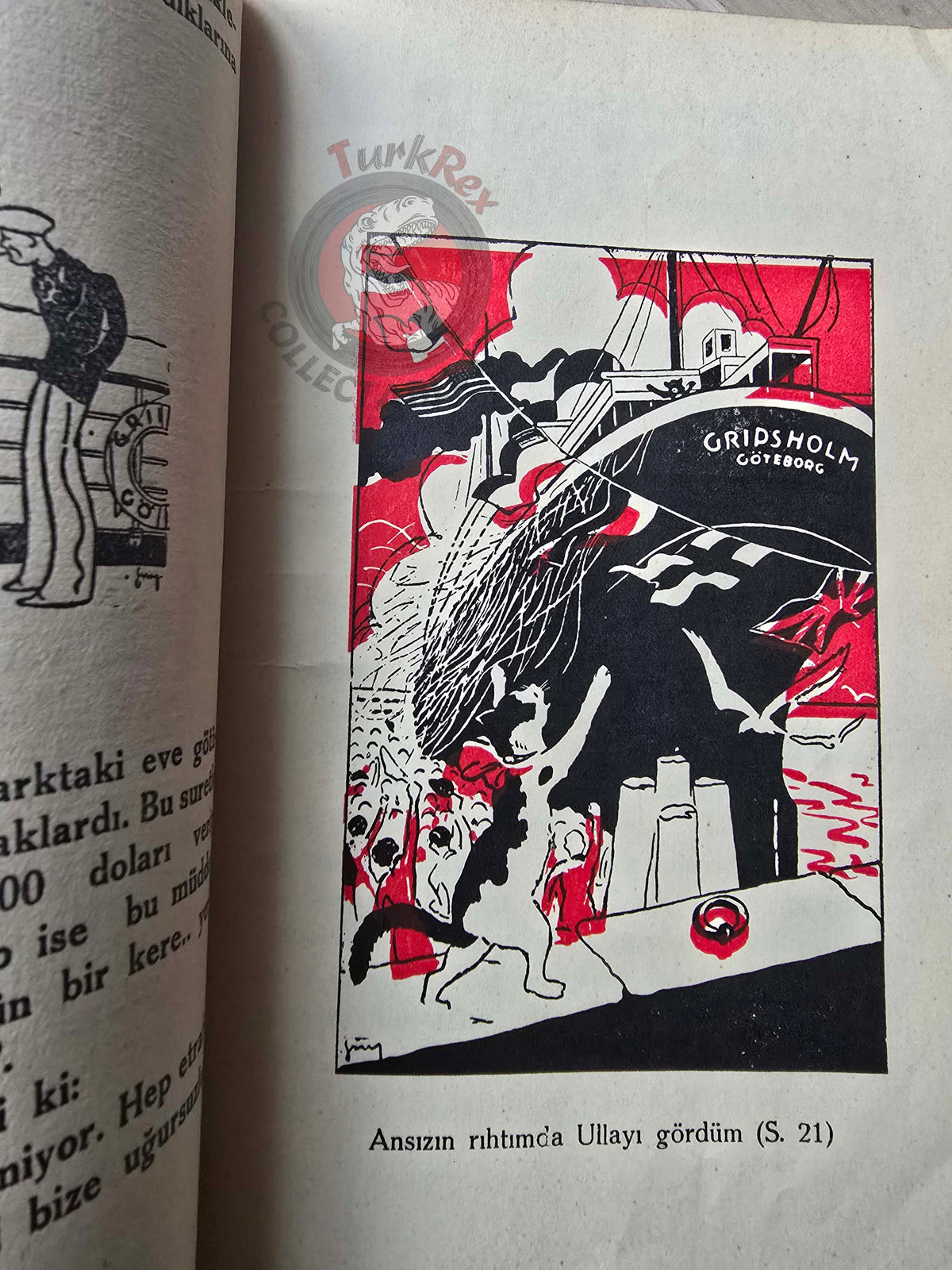 Cemil Cahit – A Cat’s Journey Around the World 1931 1st Turkish Book Turkey Illustrated