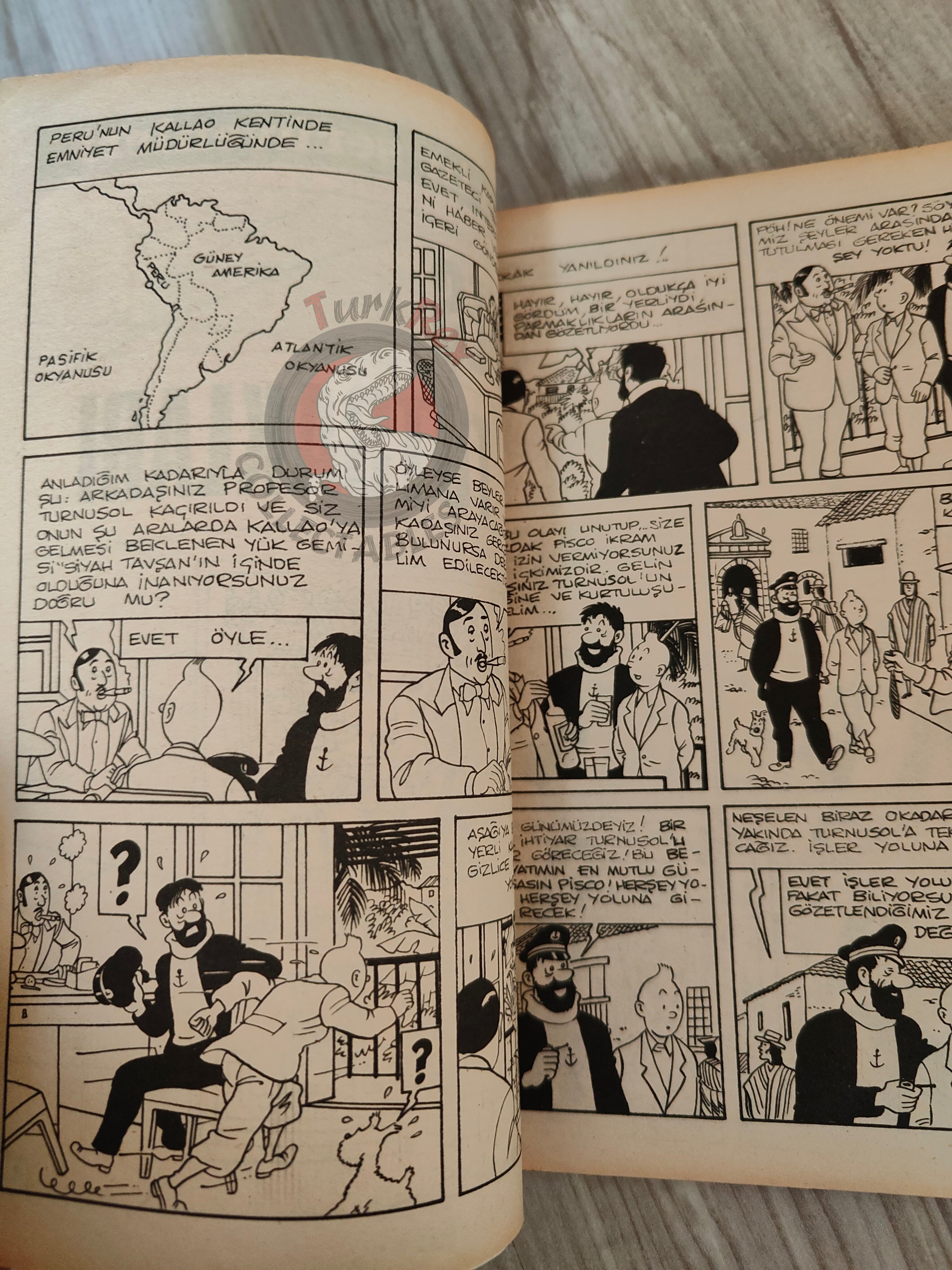 Tintin –  Prisoners of the Sun 1980s Turkish Edition Comic Turkey part 1