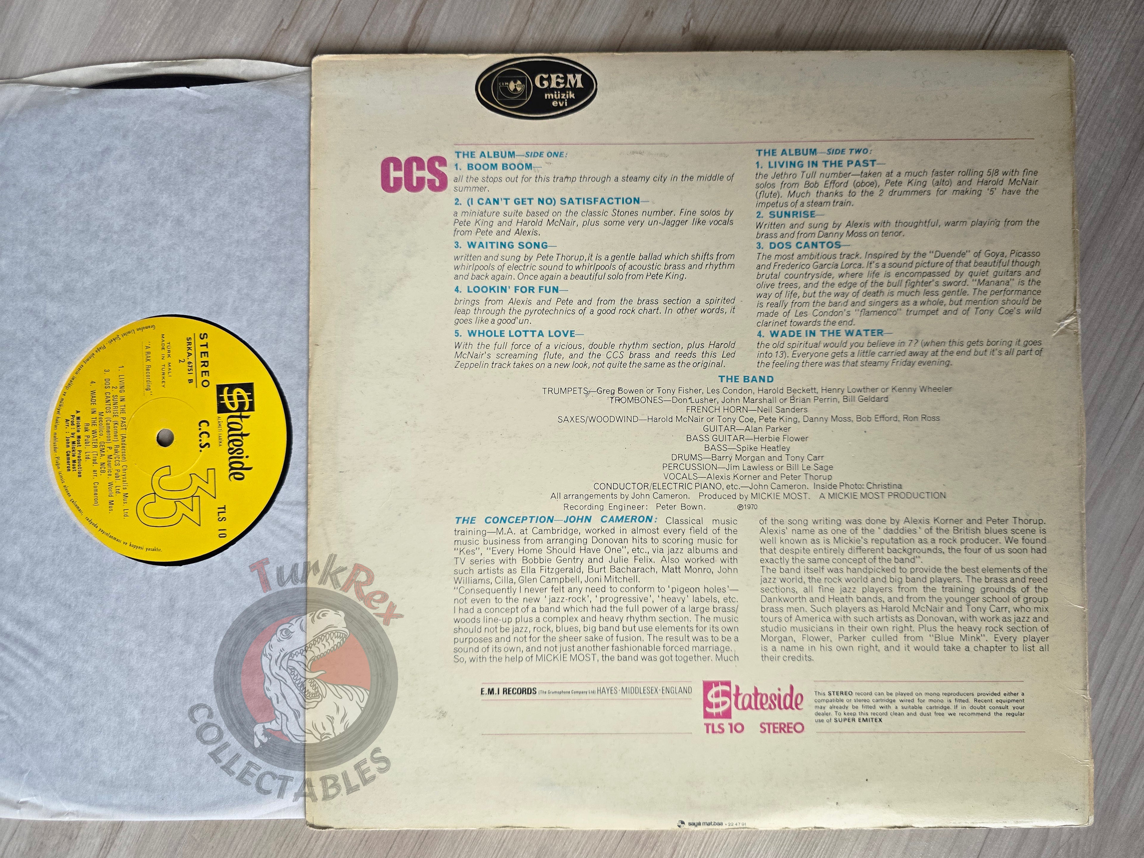 CCS – C.C.S.  Turkish Pressing Vinyl Turkey Edition