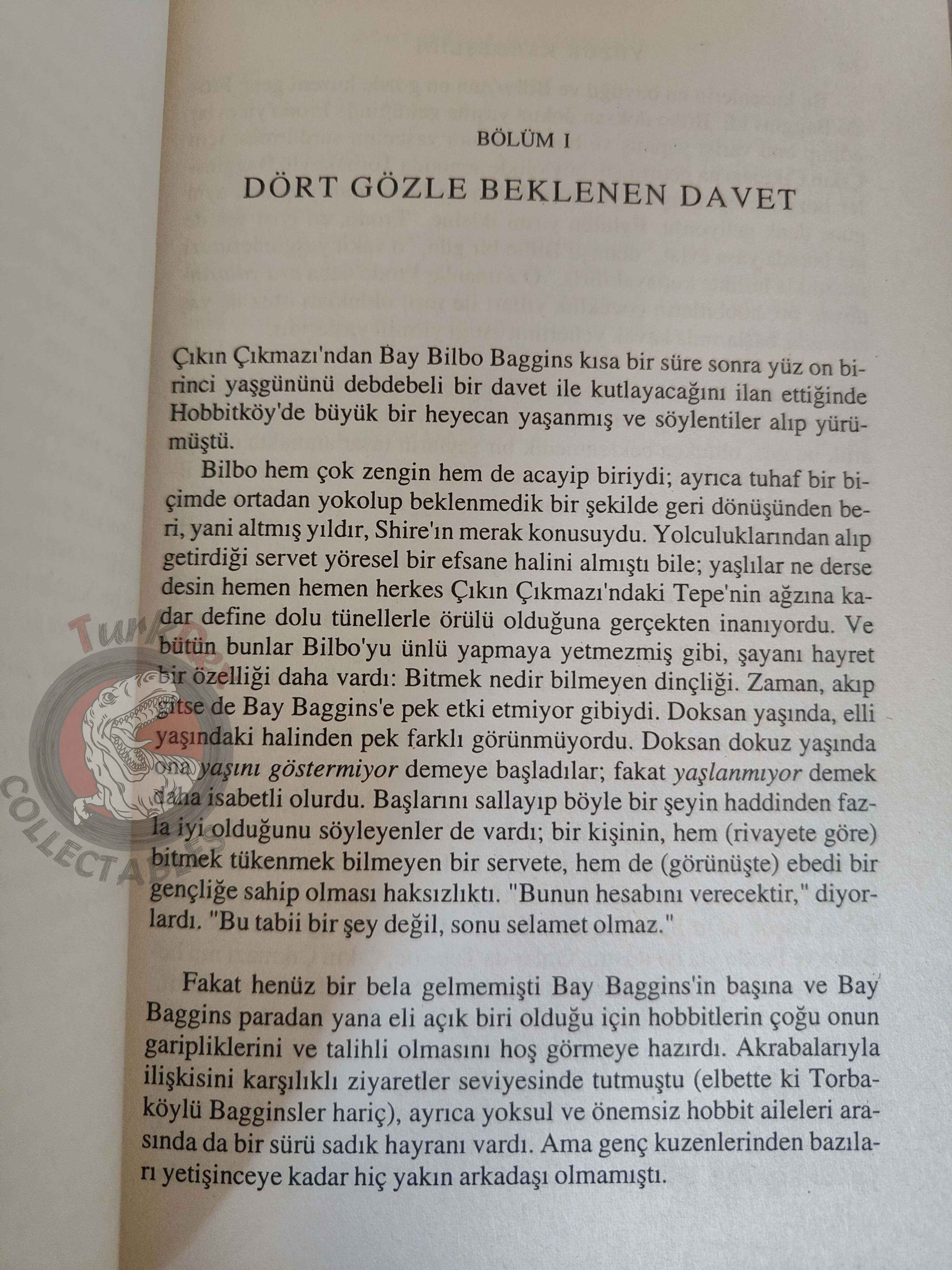 J.R.R. Tolkien – The Lord of the Rings: The Fellowship of the Ring Turkish Book Turkey