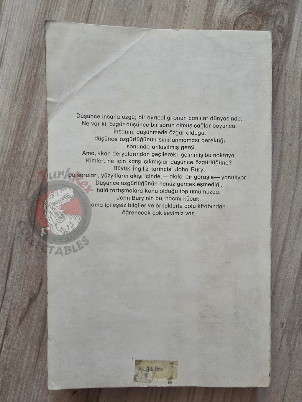 John Bagnell Bury – A History of Freedom of Thought 1978 Turkish Book Turkey
