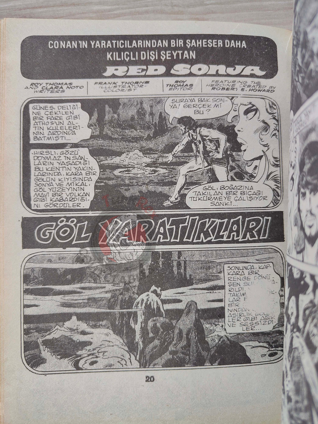 Conan ve Barbarlar #5 1994 Red Sonja & King Kull Turkish Comic Turkey