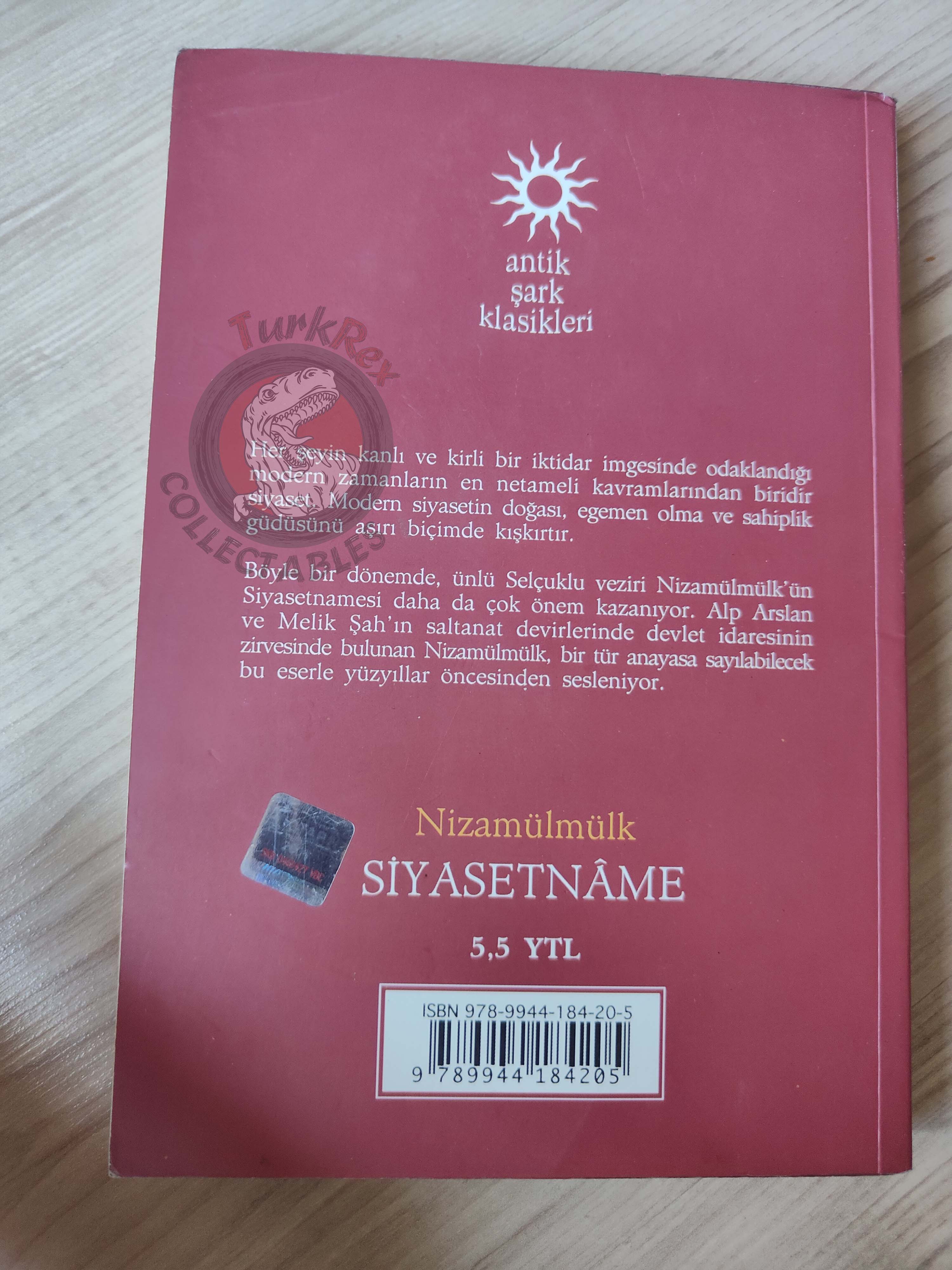 Nizam al-Mulk – Book of Government or Rules for Kings Turkish Book Turkey