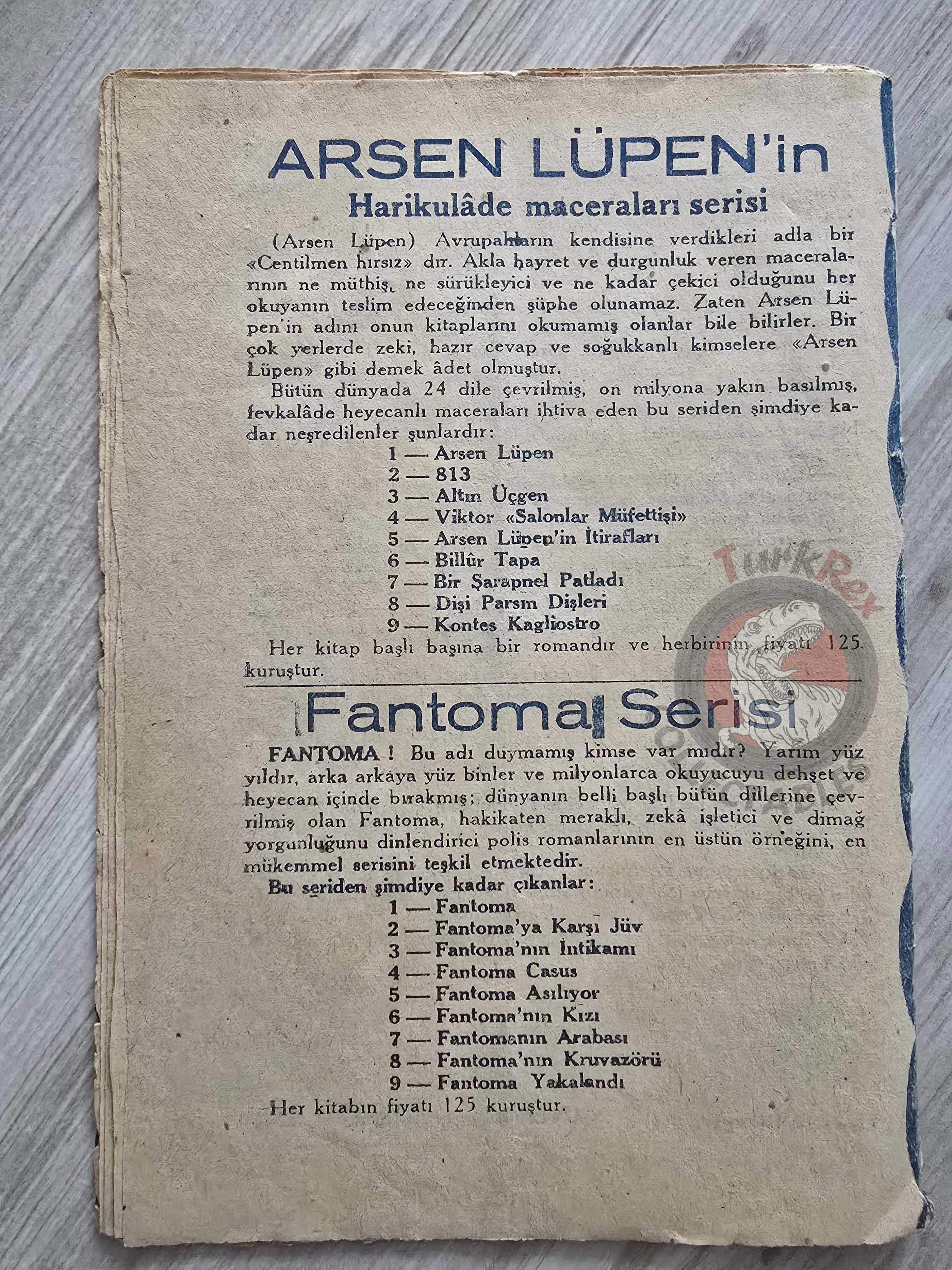 Nat Pinkerton 1945 Turkish Book Turkey Detective