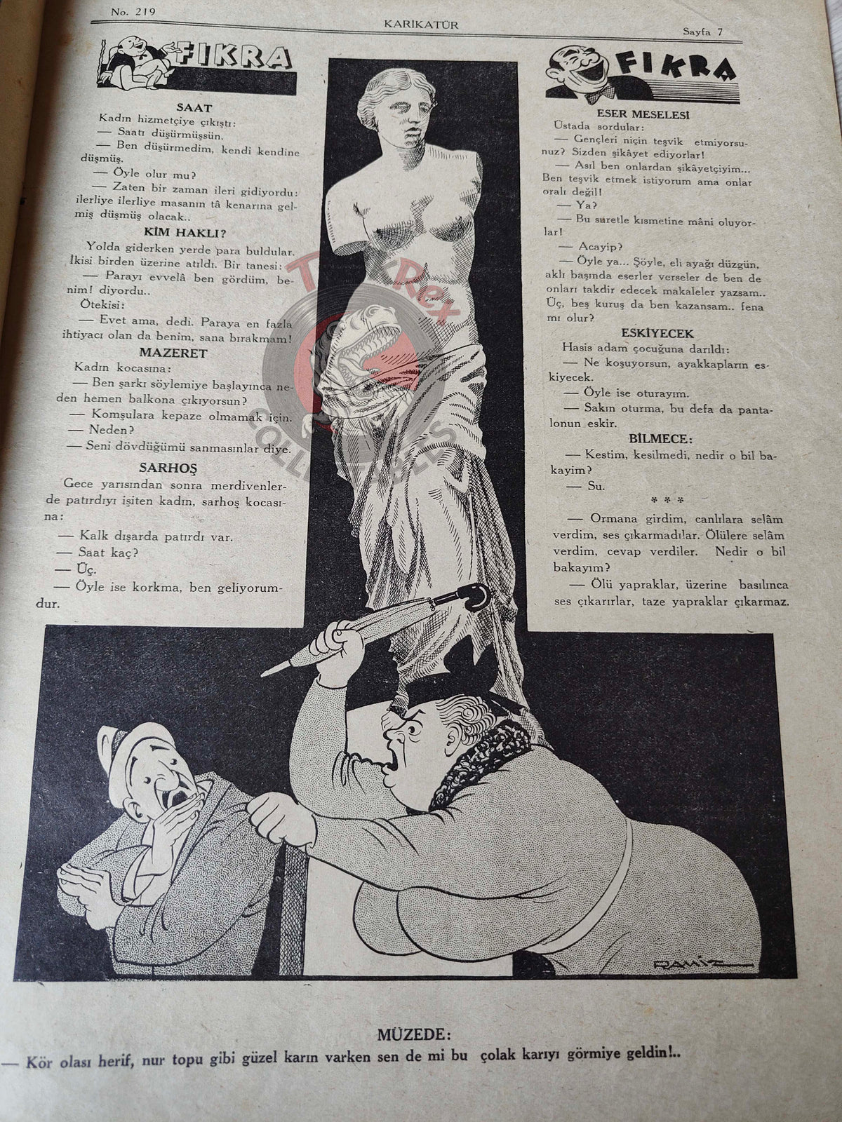Karikatür 1940 Humor Magazine Turkish Turkey Goebbels and the Propaganda Balloons WW2 era Germany