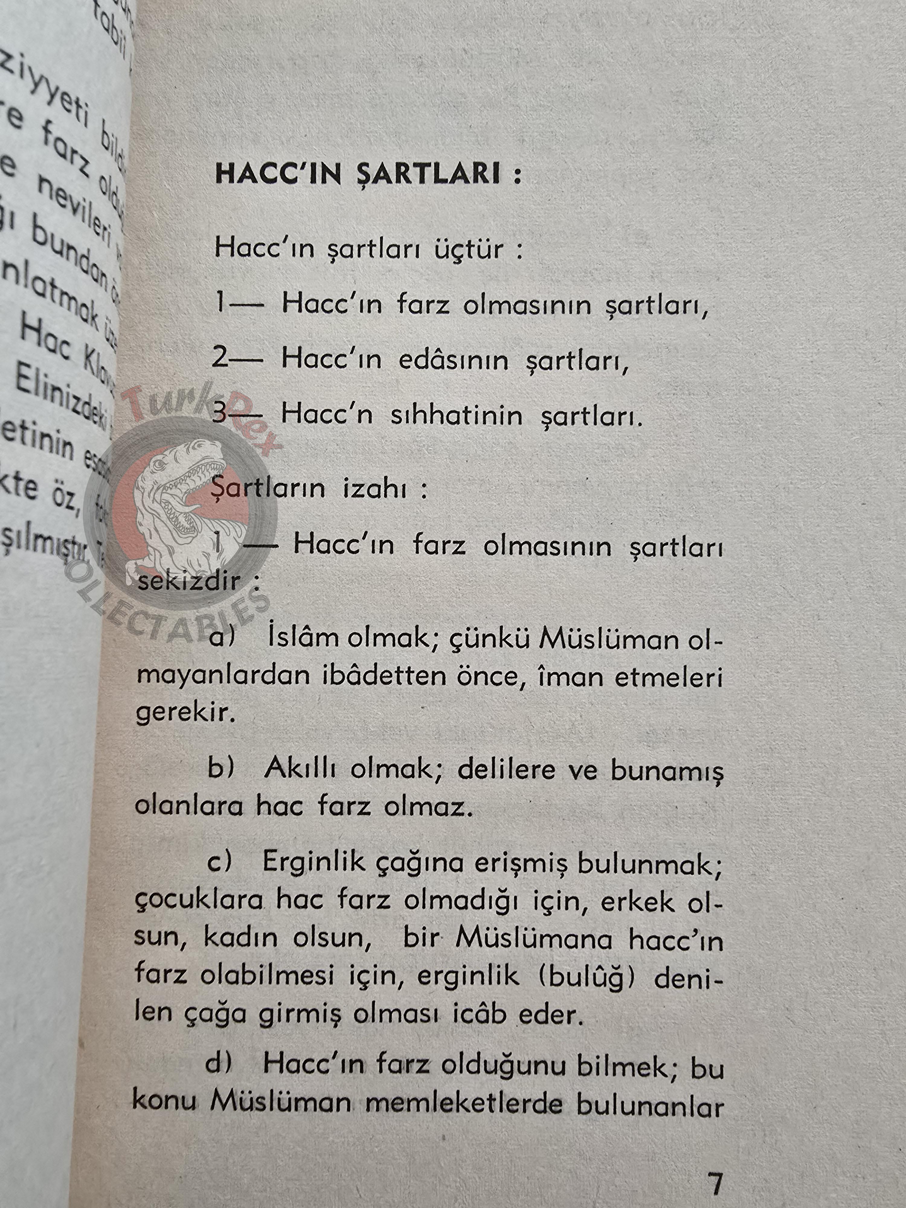Hajj Guide 1972 Turkish Pilgrimage Handbook with Saudi Arabia Map Mecca Kaaba Medina