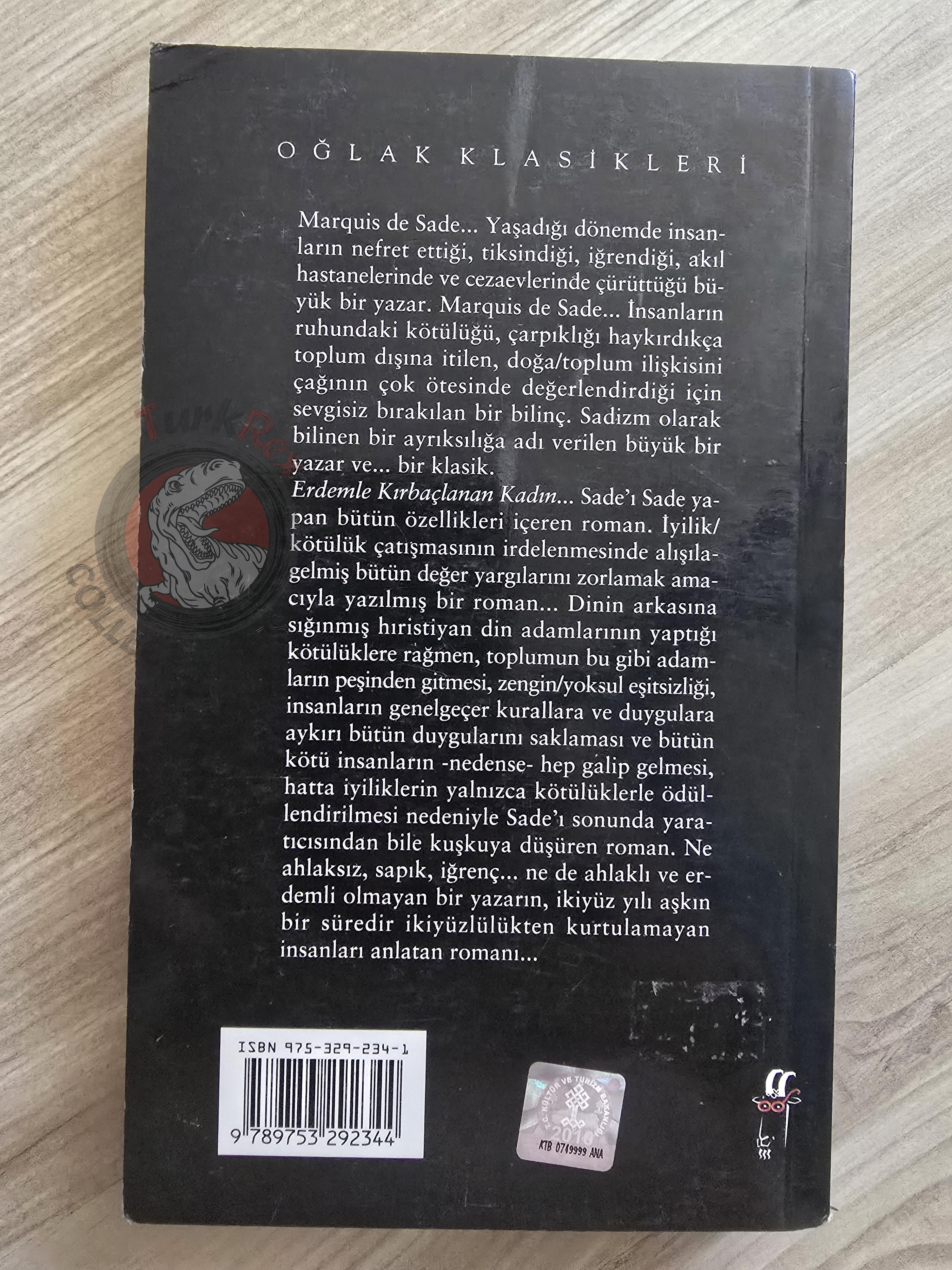 Marquis de Sade – Justine, or the Misfortunes of Virtue 2011 Turkish Book Turkey