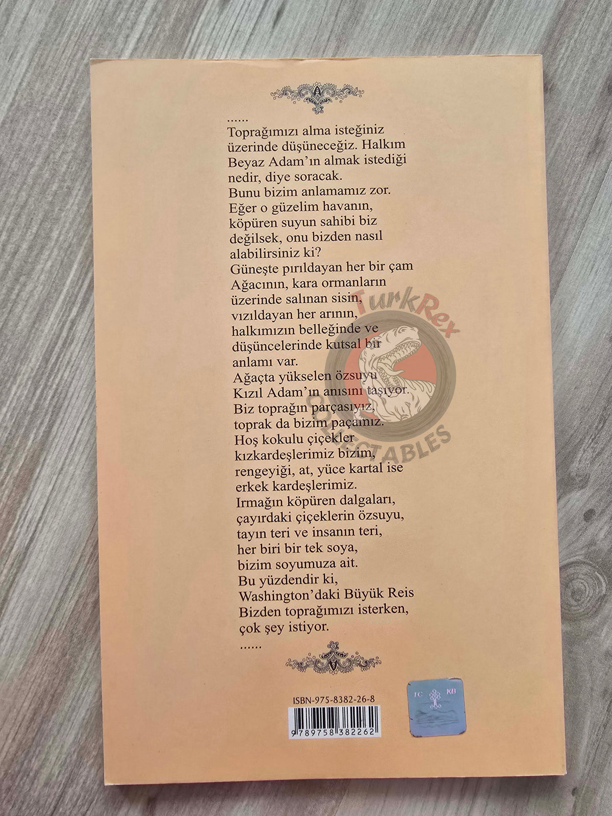 Chief Seattle's Speech 2000 Turkish Book Turkey