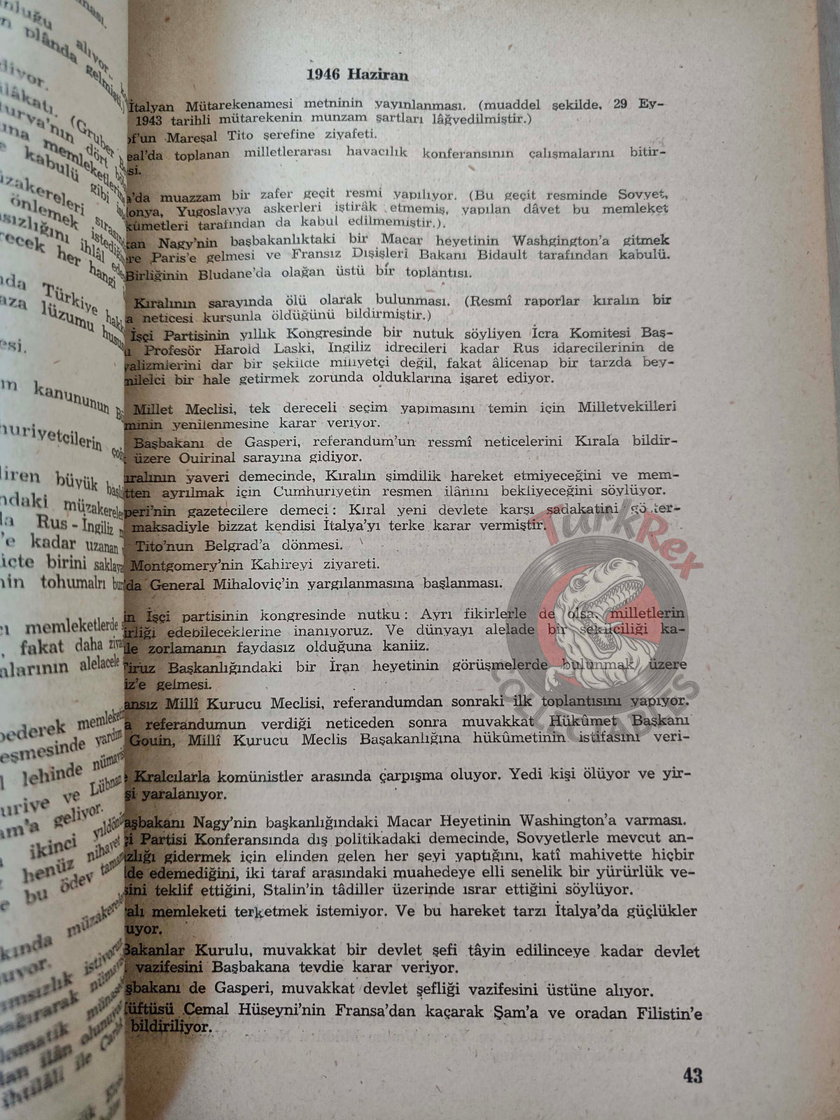 Chronology of the Second World War Vol 6 1948 Turkish Book Turkey WW2