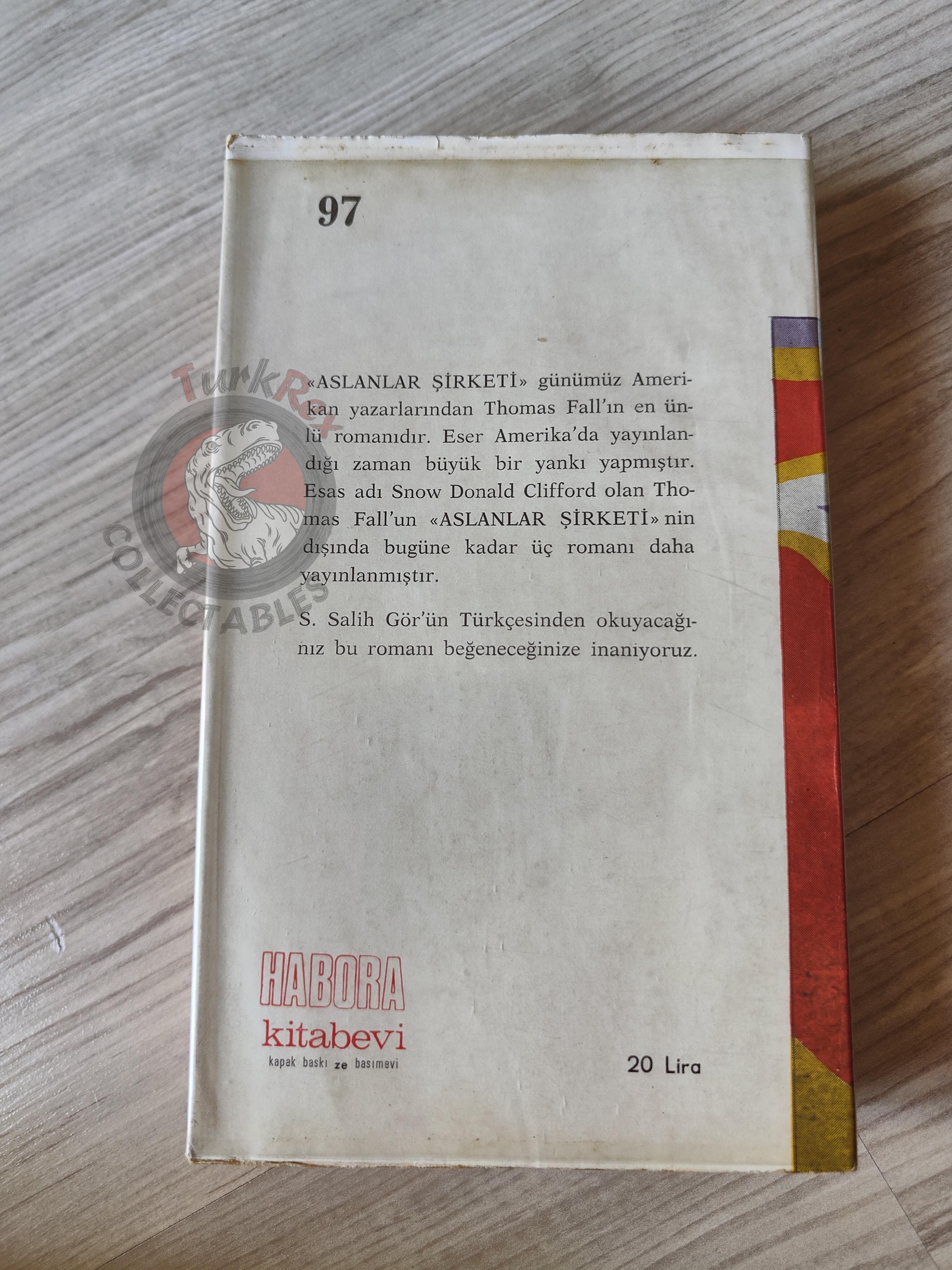 Thomas Fall (Snow Donald Clifford) – The Lion Clan 1971 1st Turkish Book Turkey
