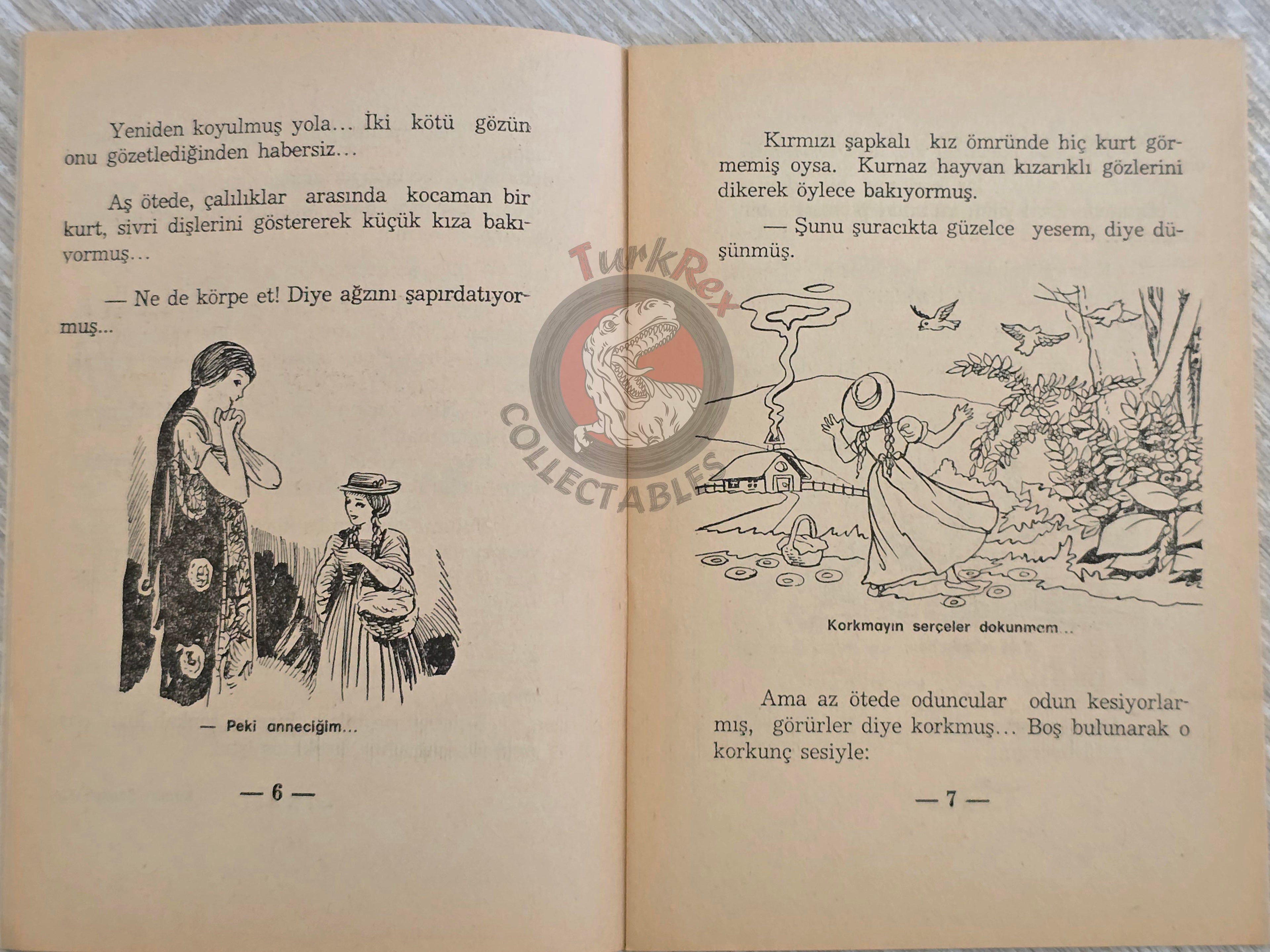 Little Red Riding Hood  – Charles Perrault 1975 Turkish Book Turkey Illustrated Grimm Brothers