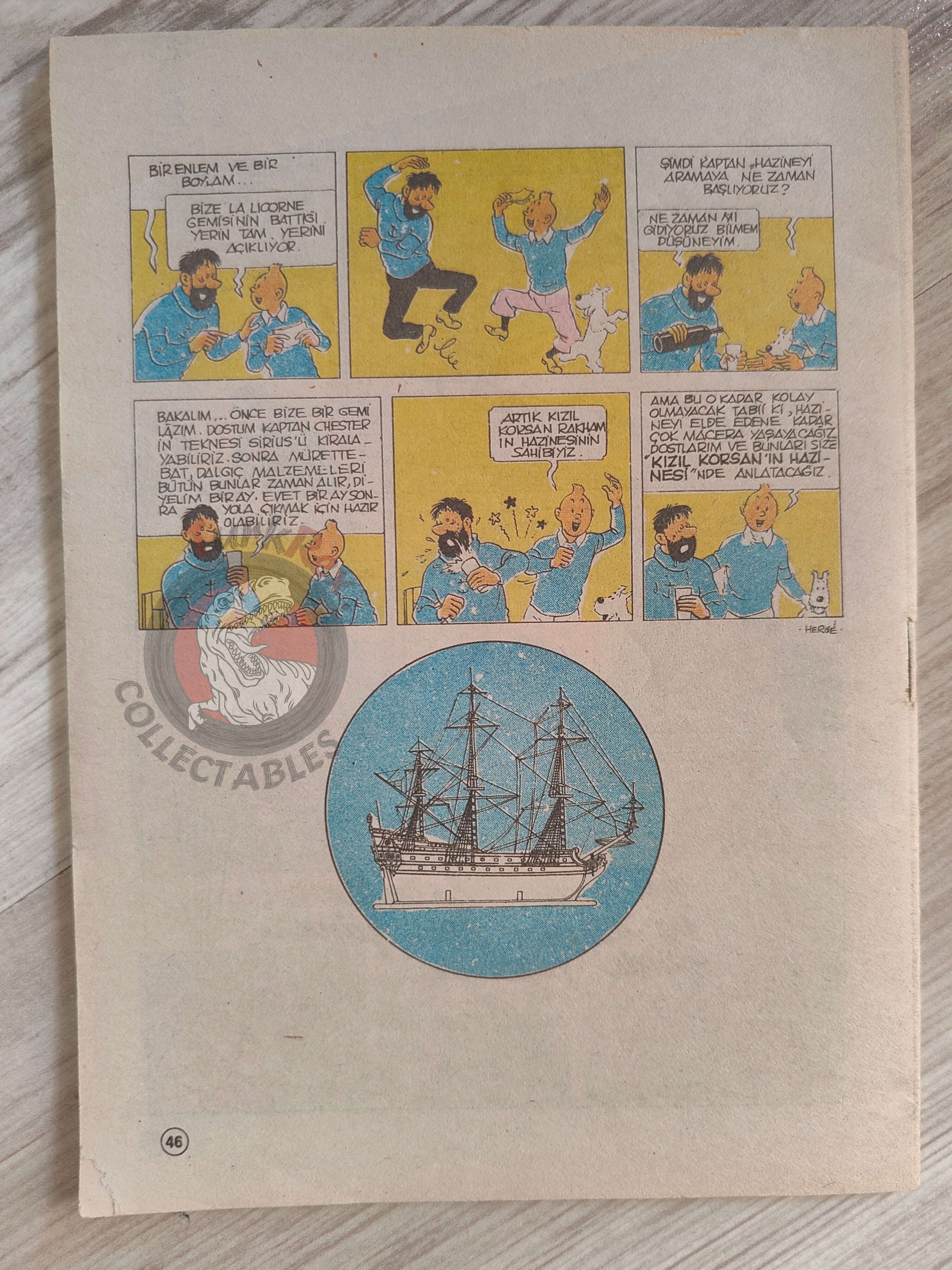 Tintin – The Secret Of The Unicorn 1989 Turkish Edition Comic Turkey