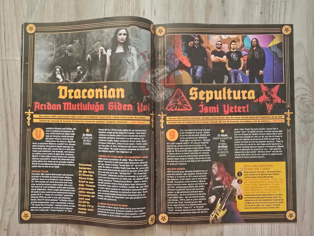 Headbang 2010 Manowar Turkish Mag Turkey  Burzum Draconian Sepultura The Runaways