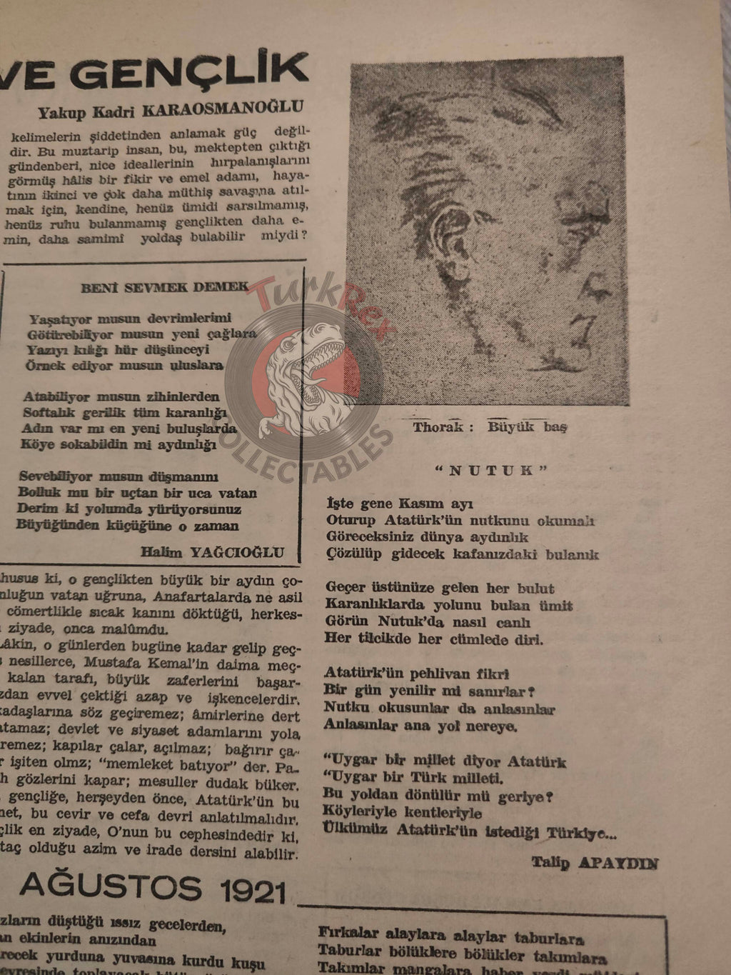 Varlık 1956 Atatürk Turkish Literary Mag Turkey Ataturk