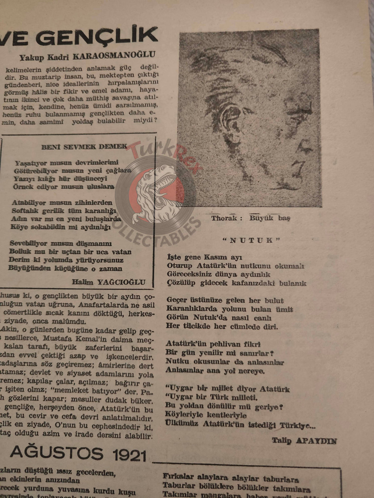 Varlık 1956 Atatürk Turkish Literary Mag Turkey Ataturk