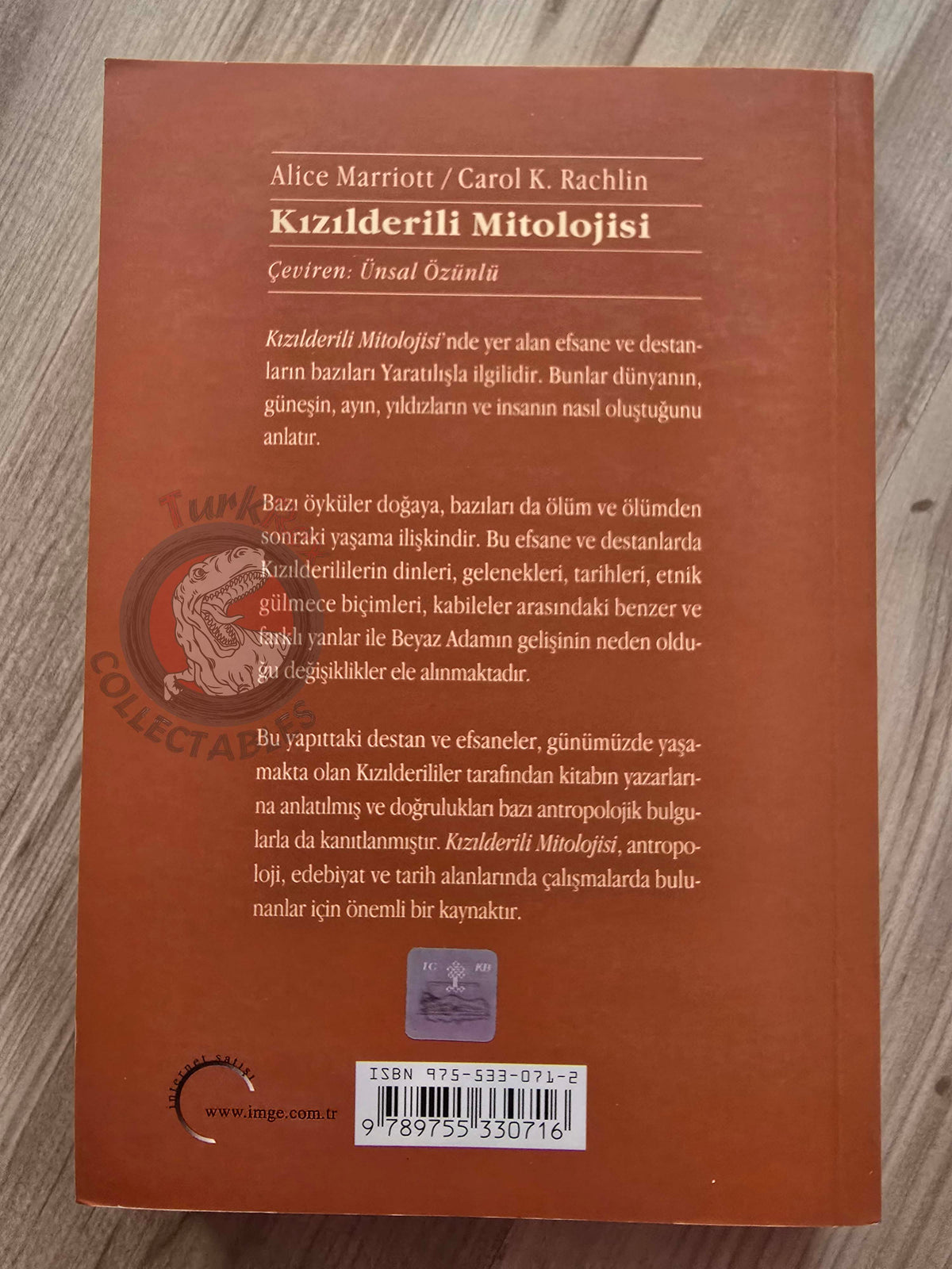 Alice Marriott – American Indian Mythology 2003 Turkish Book Turkey