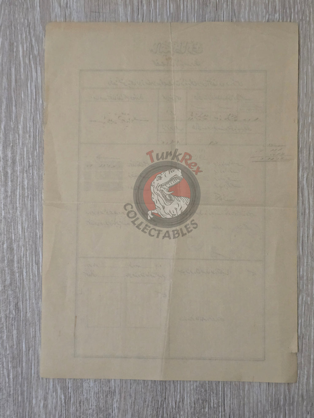 Ottoman 1920 Ministry of Finance Document İzmir Empire