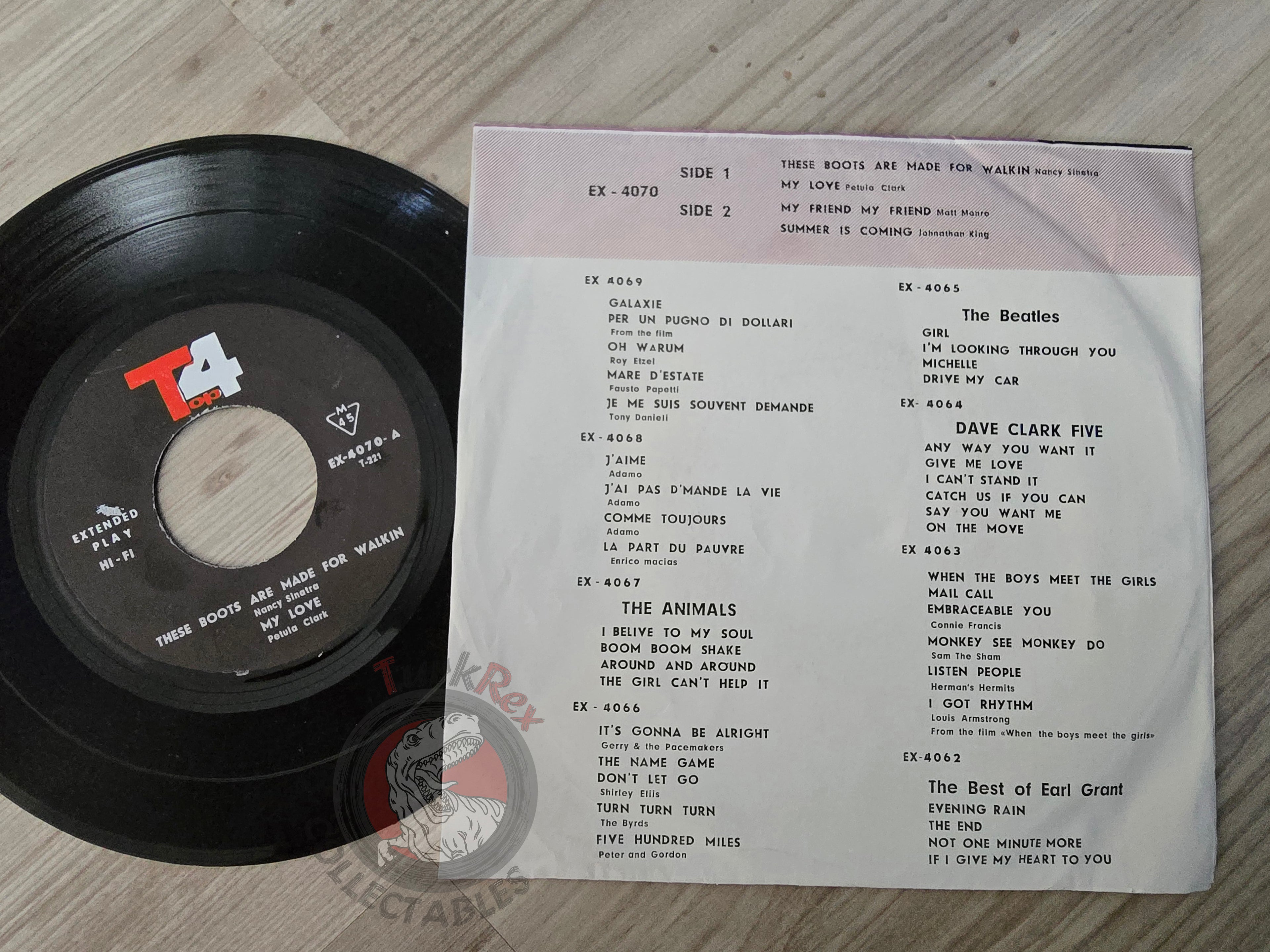 Petula Clark / Nancy Sinatra / Matt Monro / Jonathan King 7" Iran Pressing Vinyl Iranian Edition