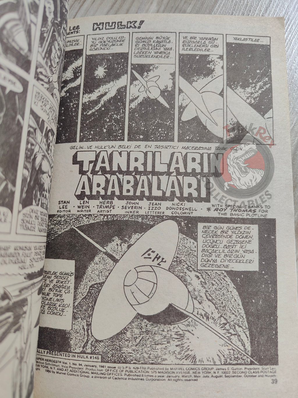 Hulk #17 1988 Turkish Comic Turkey cover Rampaging #6 #145 She-Hulk