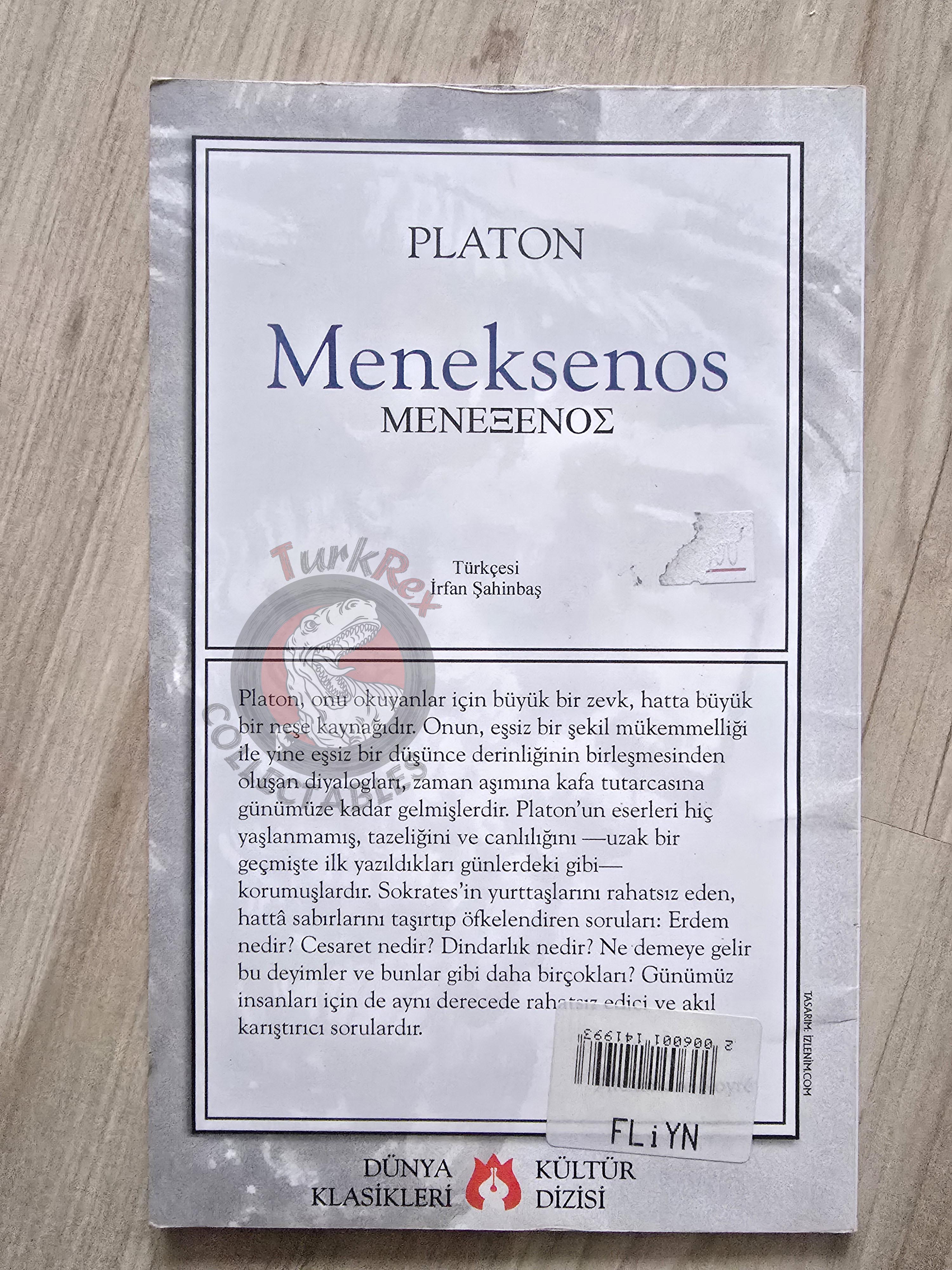 Plato – Menexenus 2001 Turkish Book Turkey