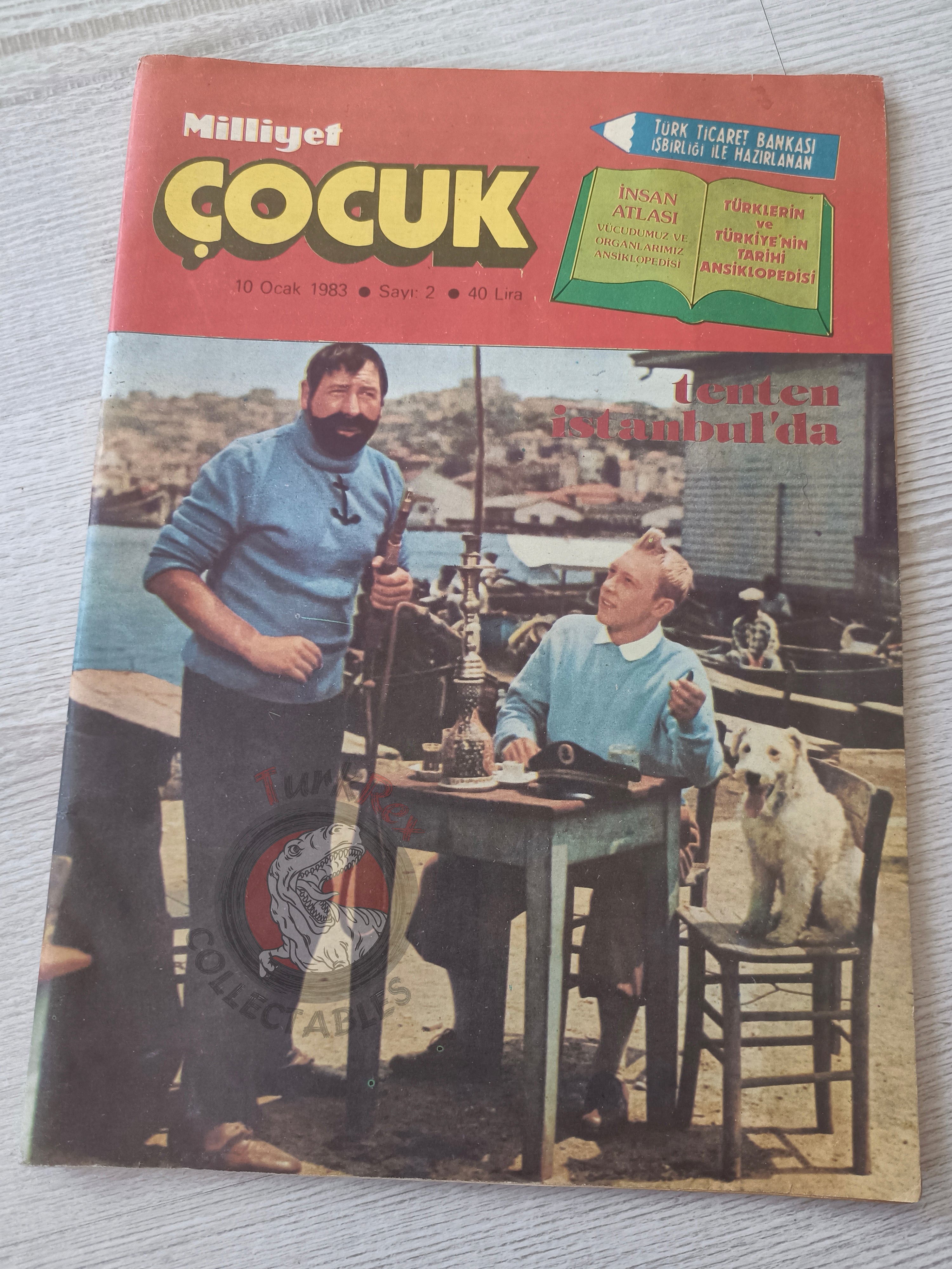 Tintin and the Mystery of the Golden Fleece 1983 Complete in Istanbul Turkish Edition Comic Turkey