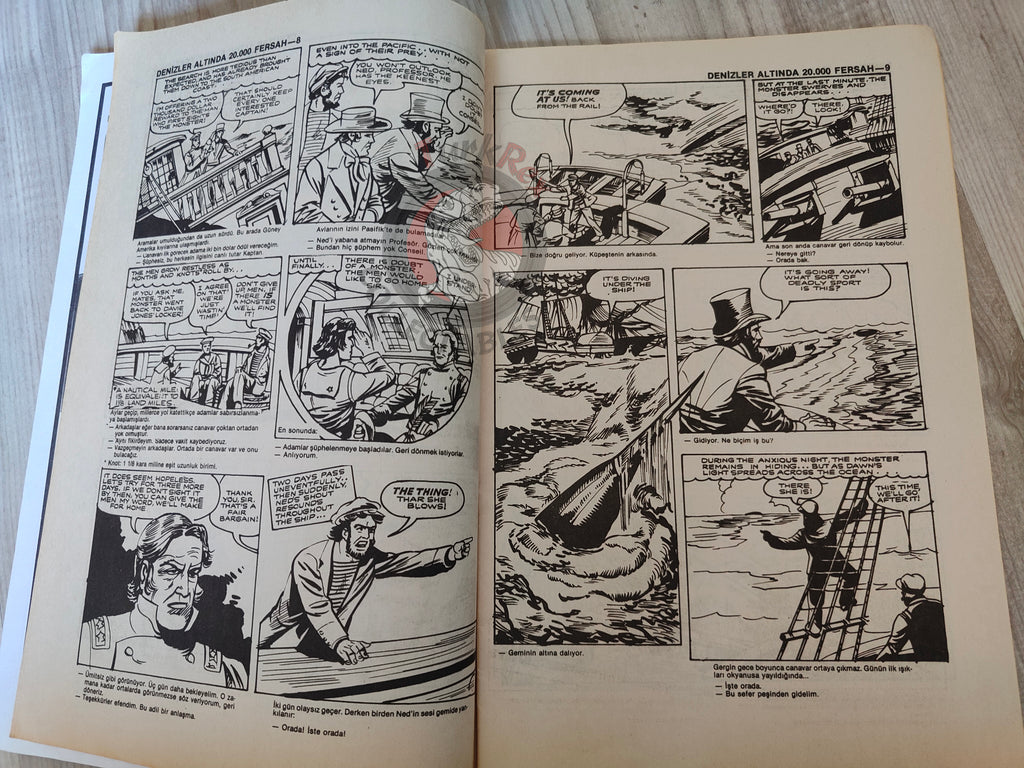 20,000 Leagues Under the Sea – Jules Verne Turkish Comic Turkey Classics Illustrated