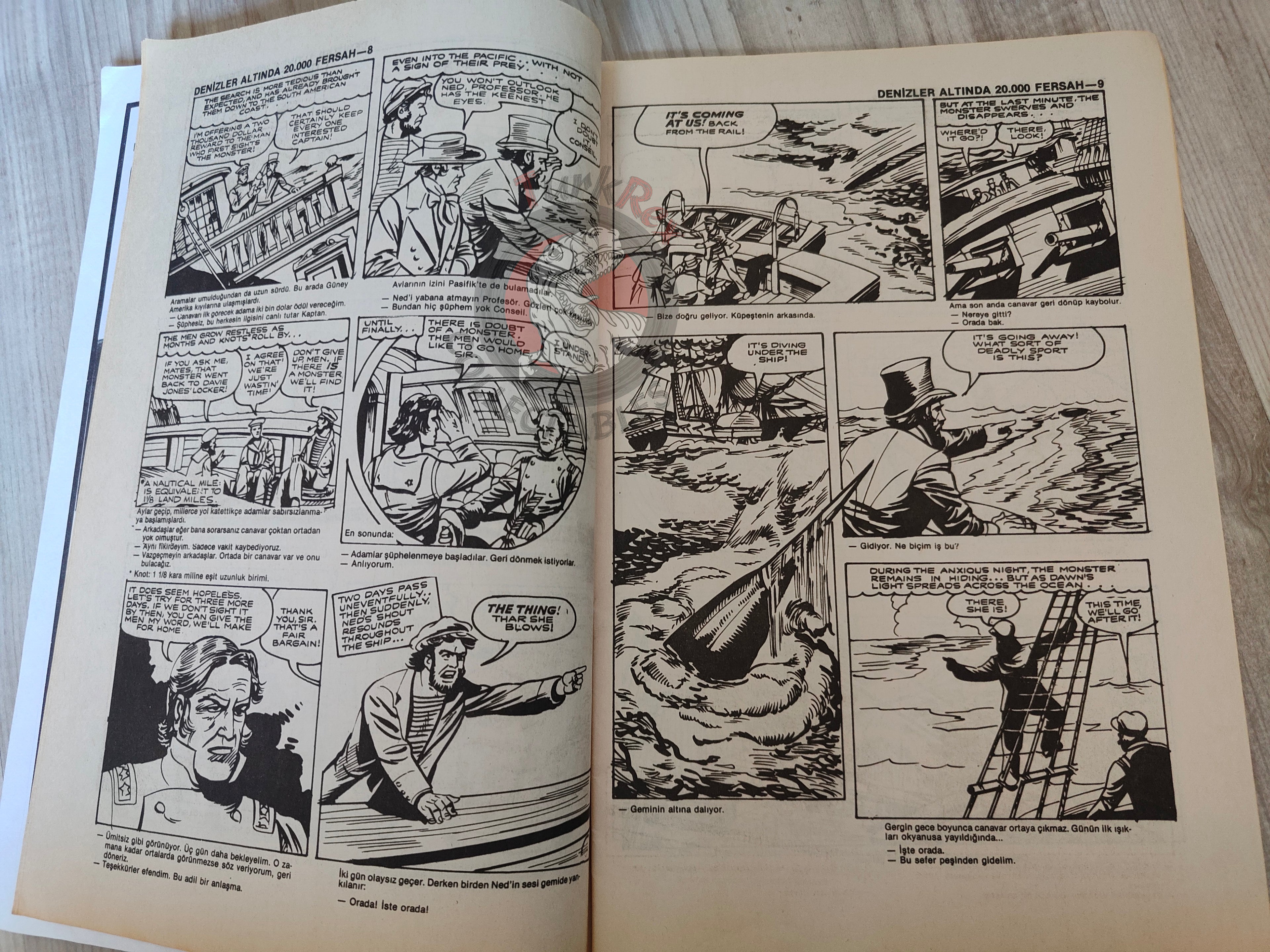 20,000 Leagues Under the Sea – Jules Verne Turkish Comic Turkey Classics Illustrated