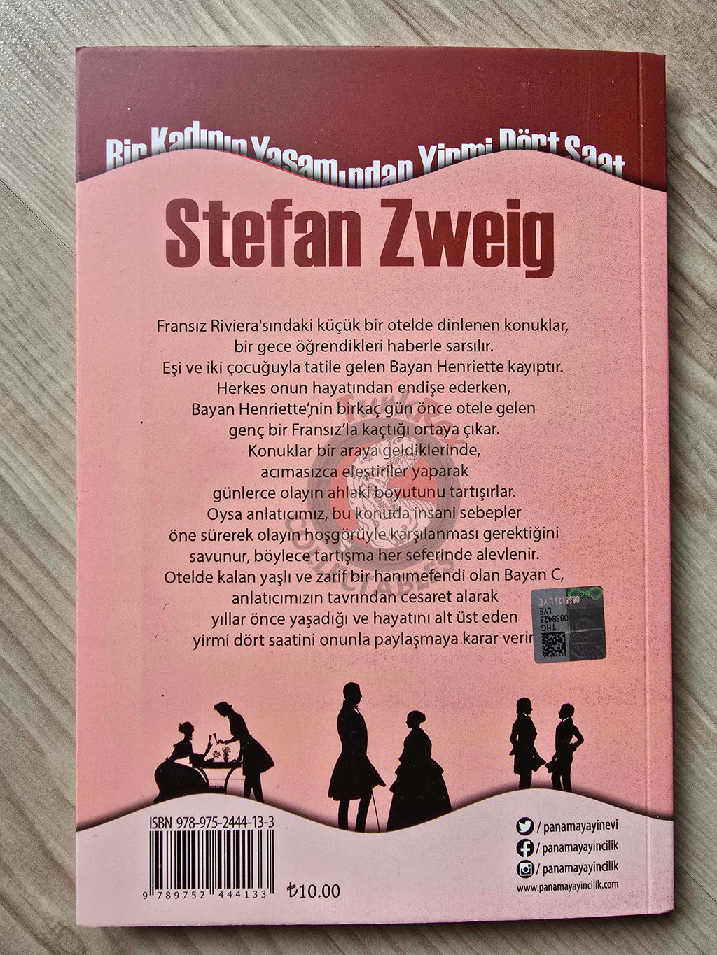 Stefan Zweig – Twenty-Four Hours In The Life Of A Woman Turkish Book Turkey