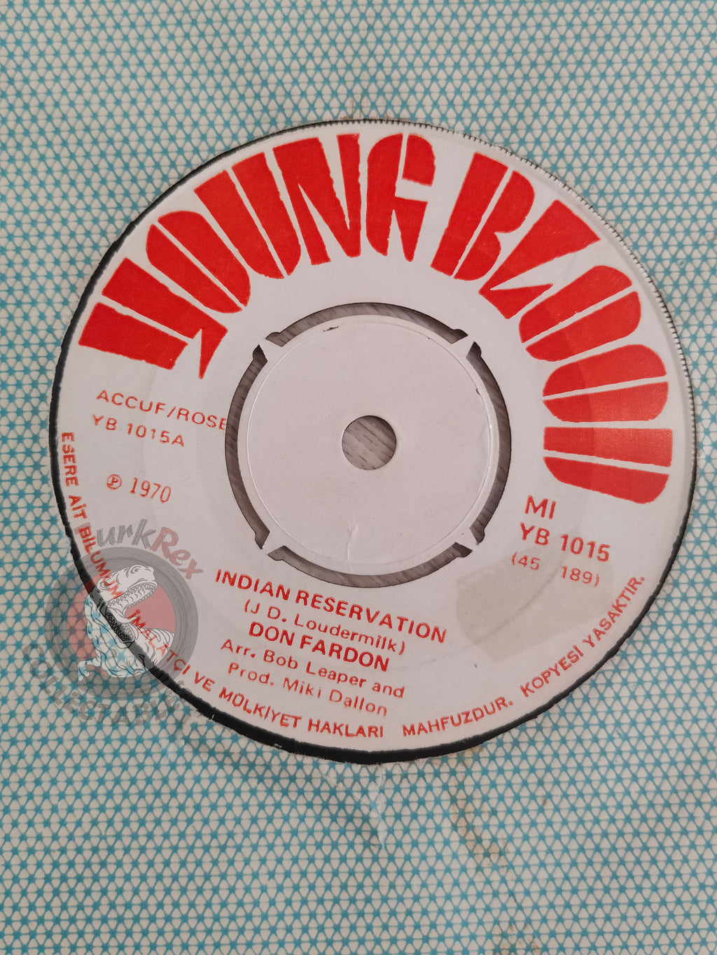 Don Fardon – Indian Reservation 7" Turkish Pressing Vinyl Turkey Edition