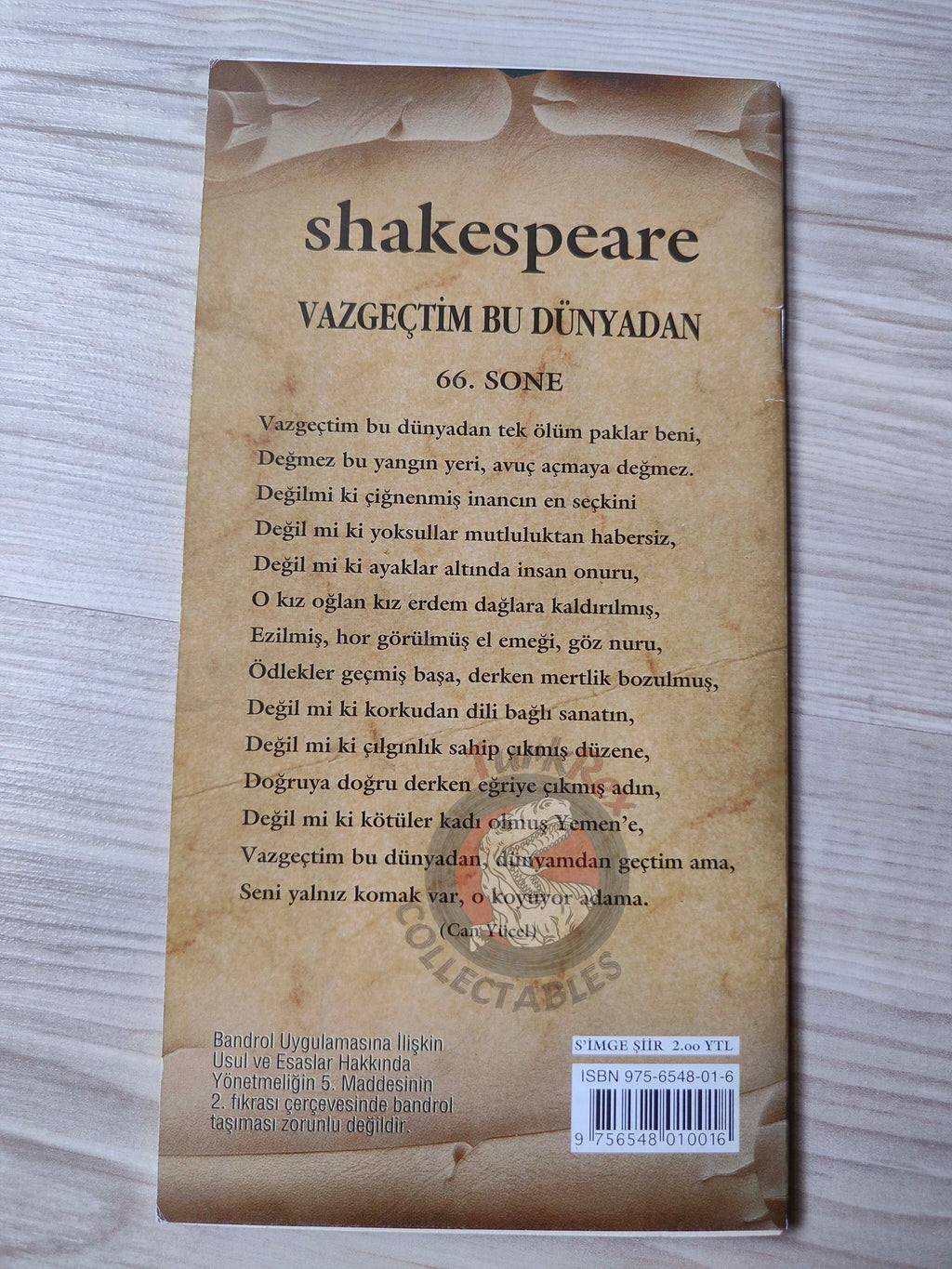 William Shakespeare – Selected Poems 2016 Turkish Book Turkey