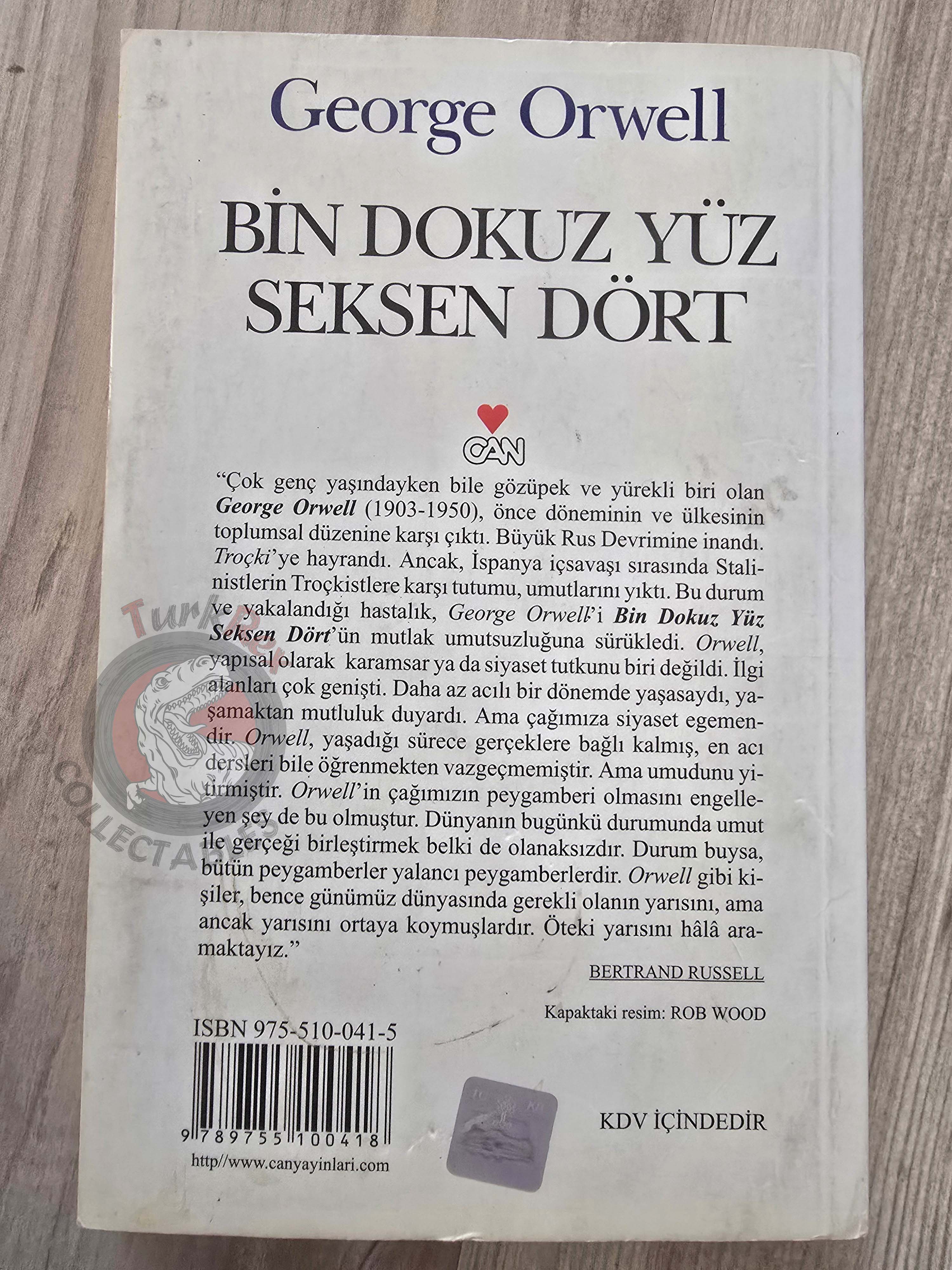 George Orwell – Nineteen Eighty-Four 2004 Turkish Book Turkey 1984