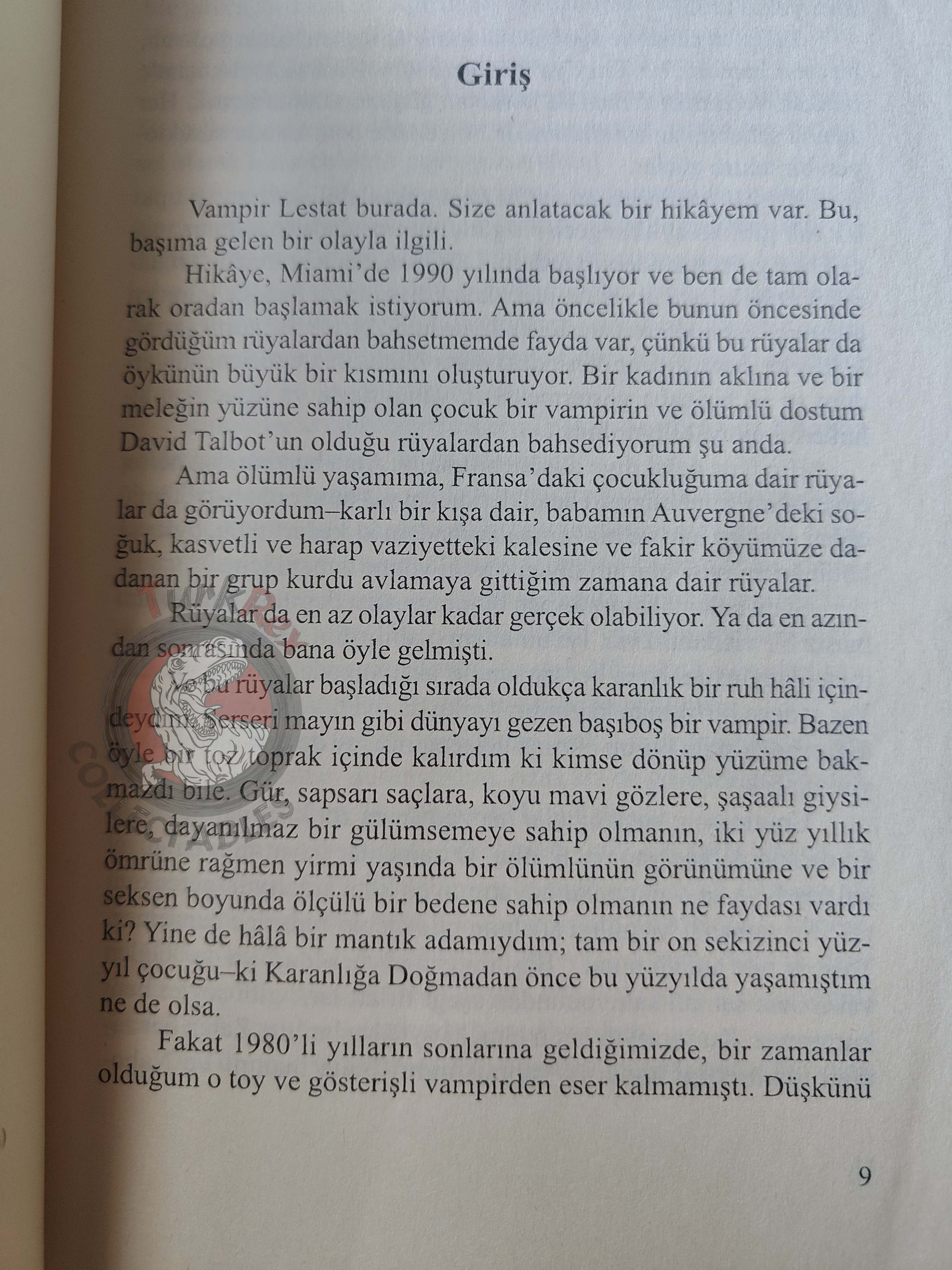 Anne Rice – The Tale of the Body Thief 2010 1st Turkish Book Turkey