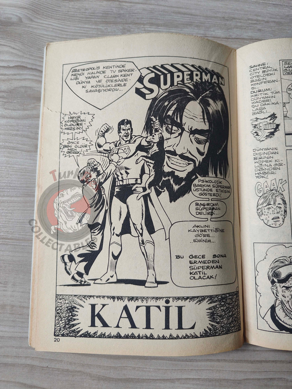 Superman #45 1980 Turkish Comic Turkey #313 #314