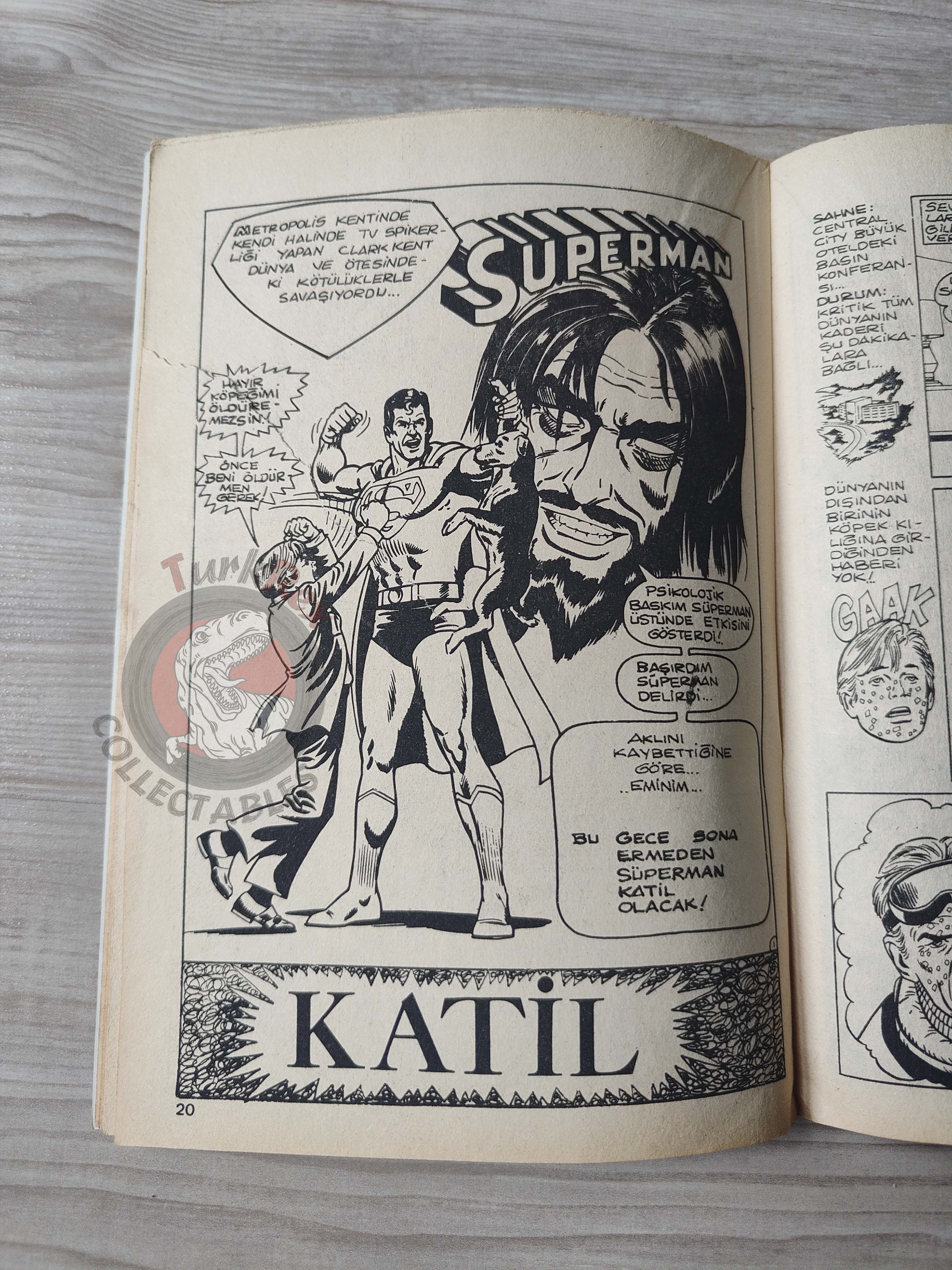 Superman #45 1980 Turkish Comic Turkey #313 #314