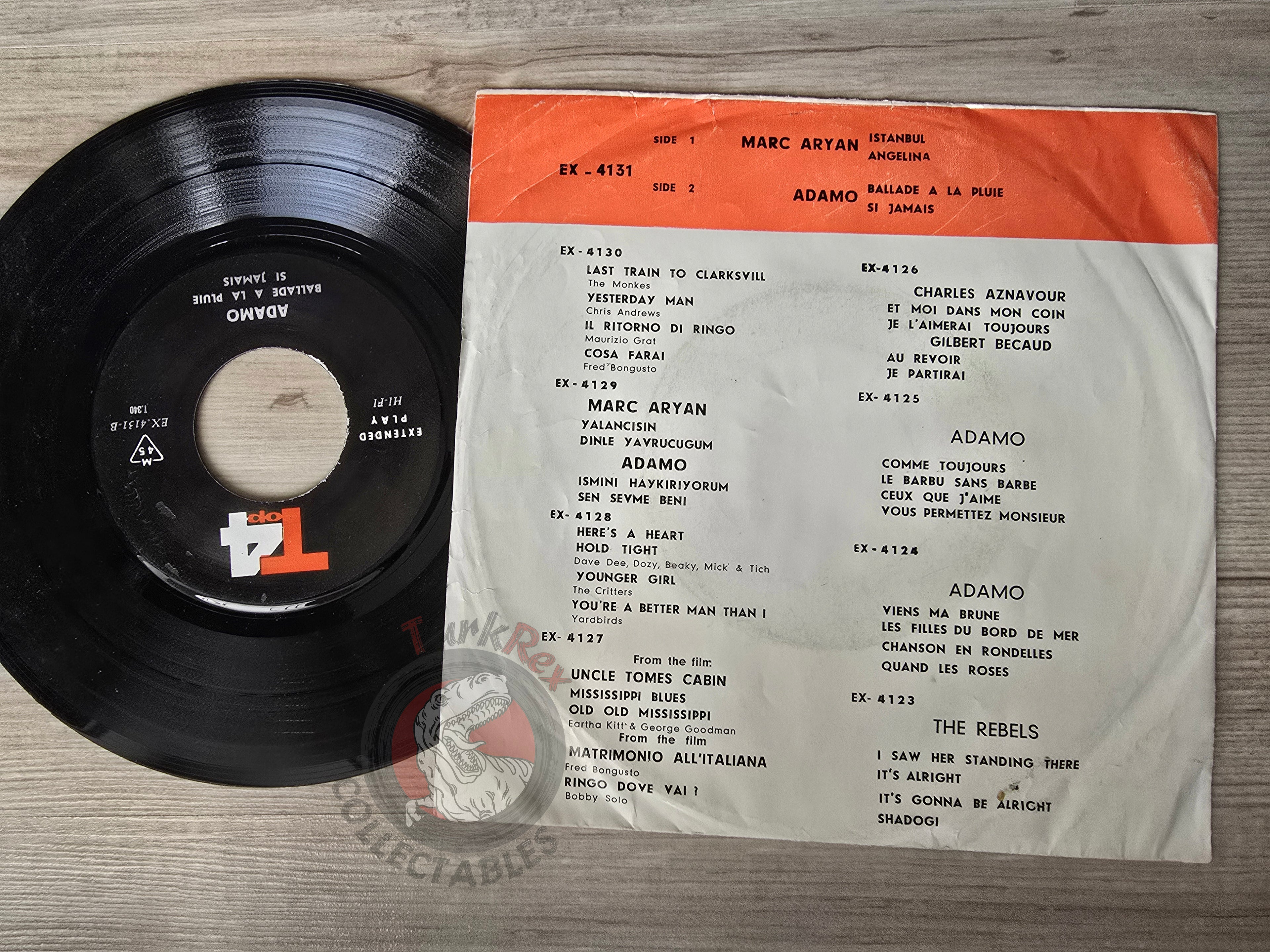 Adamo / Marc Aryan – Istanbul 7" Iran Pressing Vinyl Iranian Edition