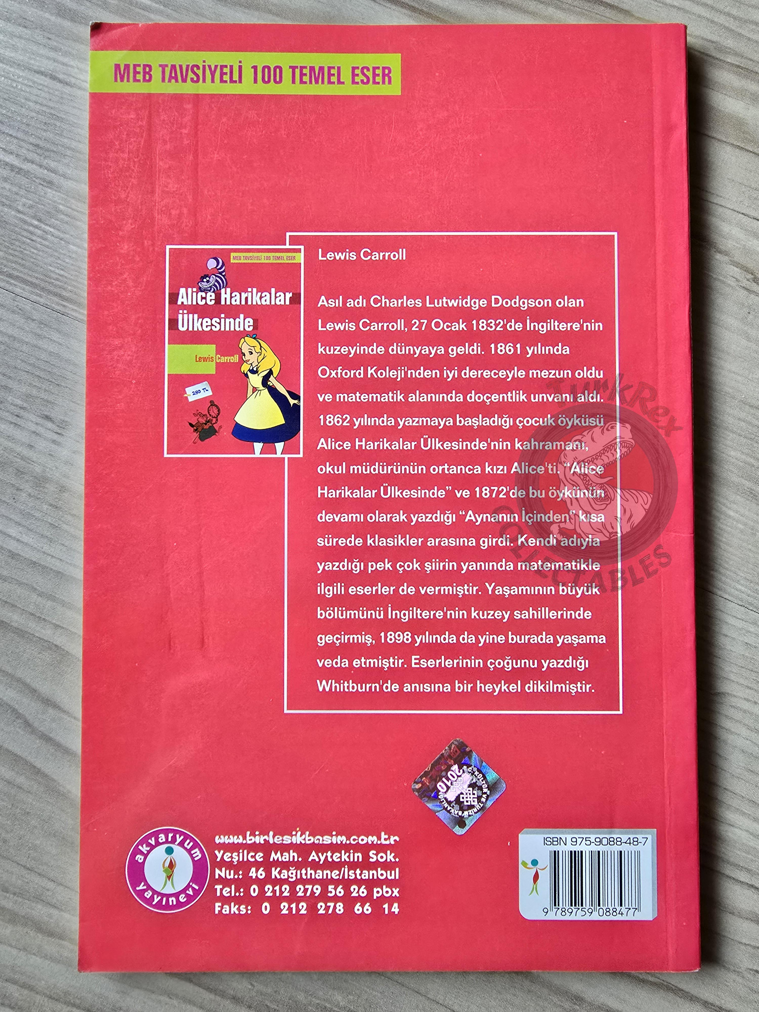 Lewis Carroll – Alice in Wonderland 2011 Turkish Book Turkey 1