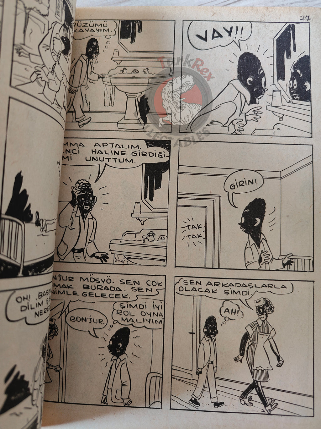 Blondin et Cirage - Le nègre blanc 1970 Turkish Comic Turkey Jijé Yumurcak Mag #2