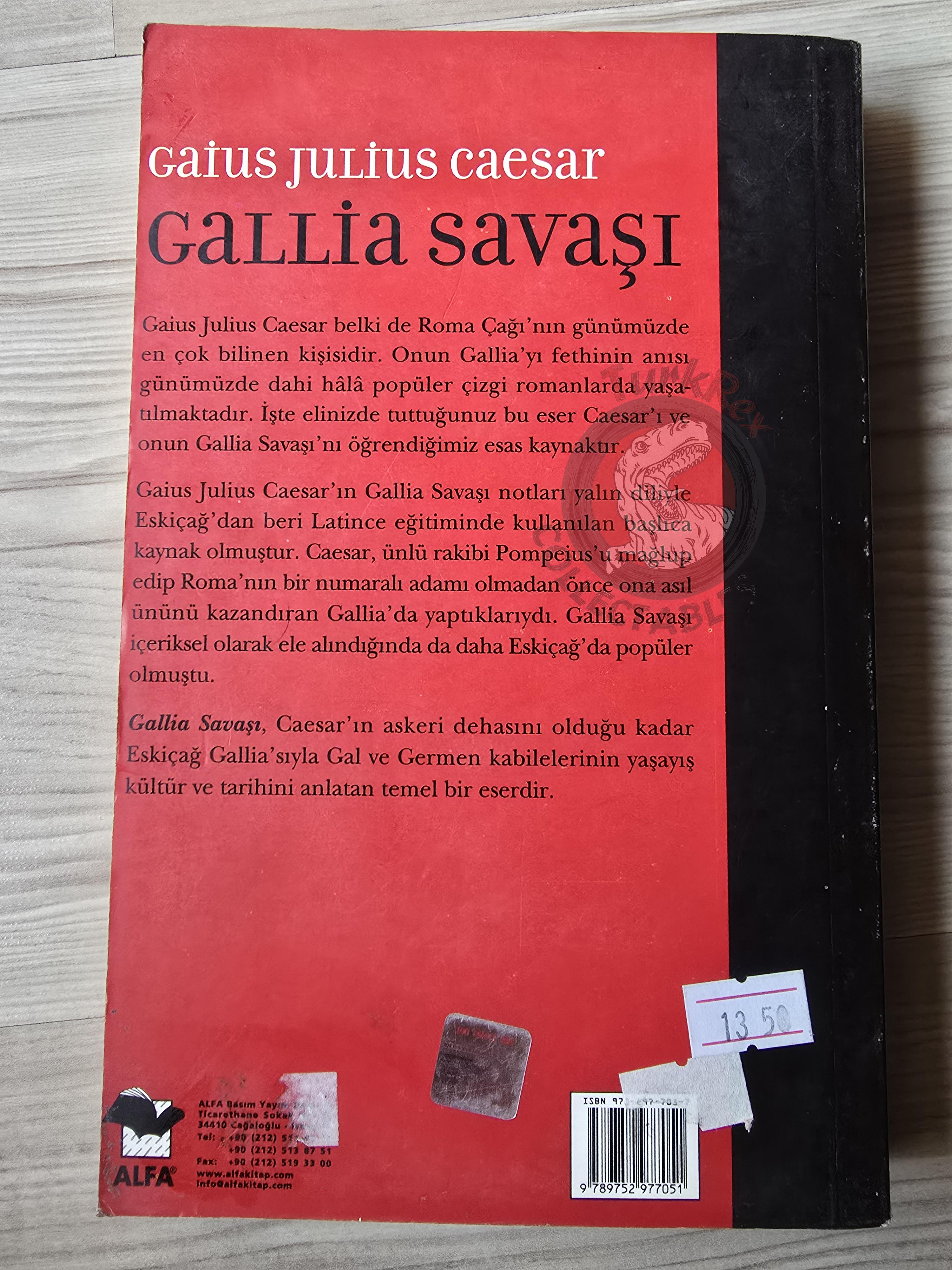 Gaius Julius Caesar – Gallic Wars 2006 Turkish Book Turkey