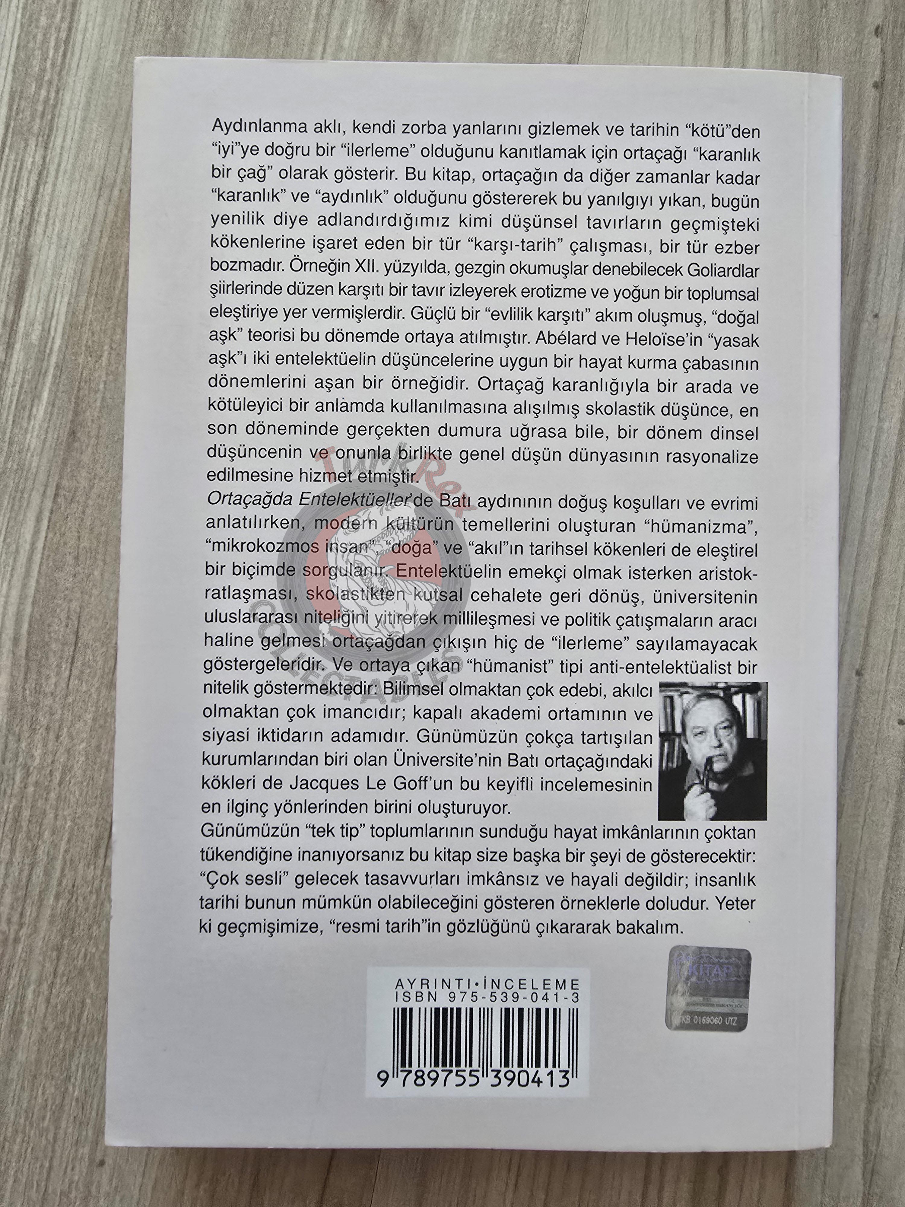 Jacques Le Goff – Intellectuals in the Middle Ages 2006 Turkish Book Turkey