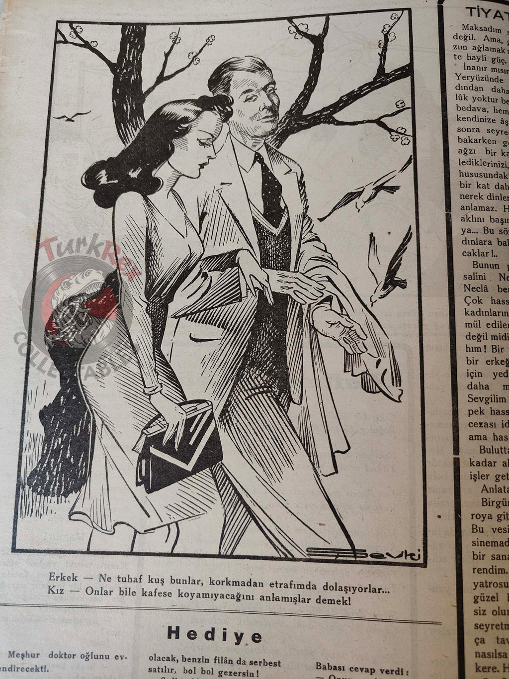 Akbaba 1945 Humor Magazine Turkish Turkey Germany Hitler’s Fate WW2 era Statue of Liberty United States